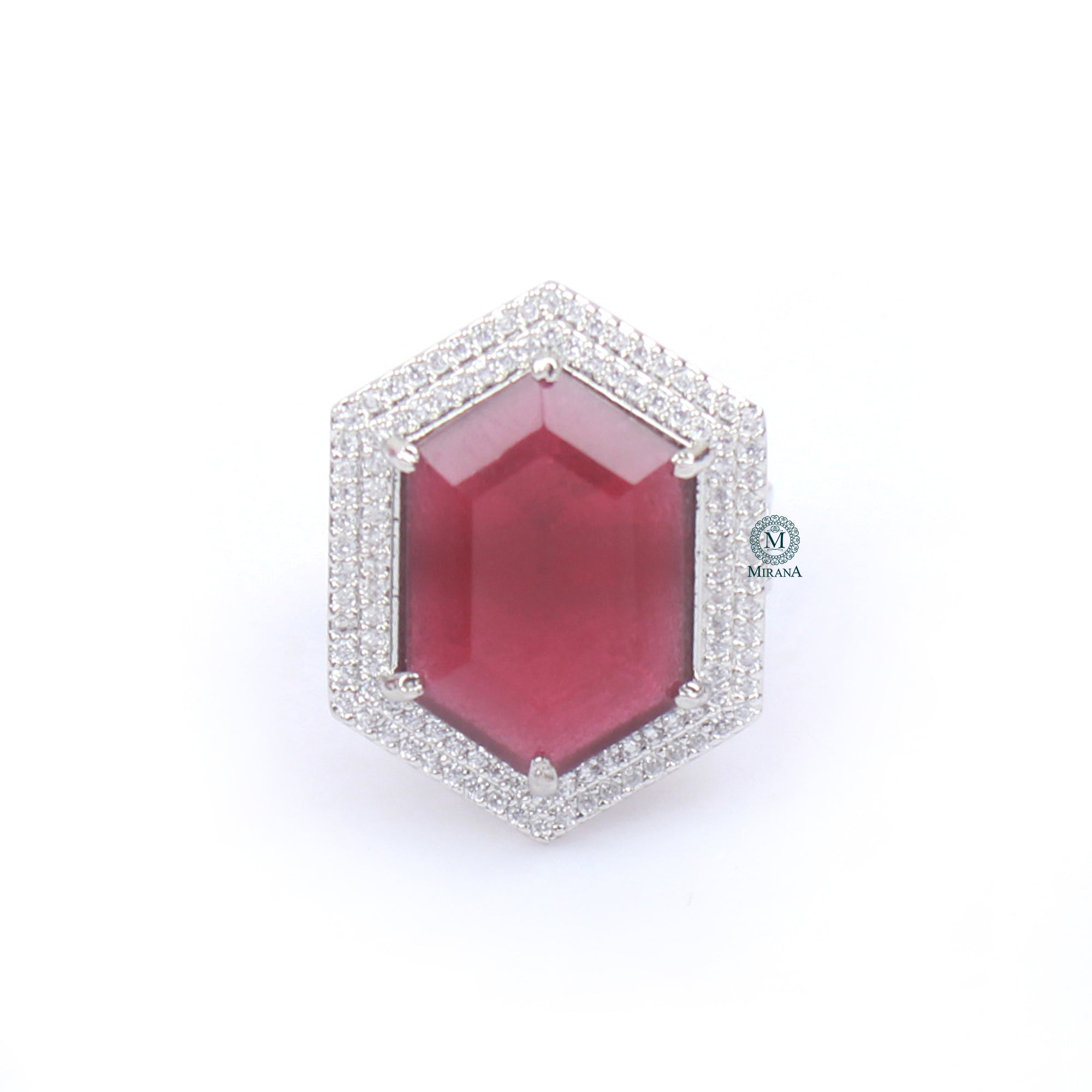 Shylie Ruby CZ Designer Ring