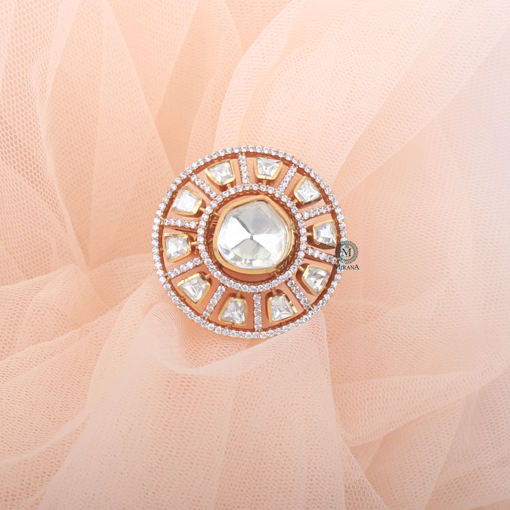 Avika Polki Designer Ring