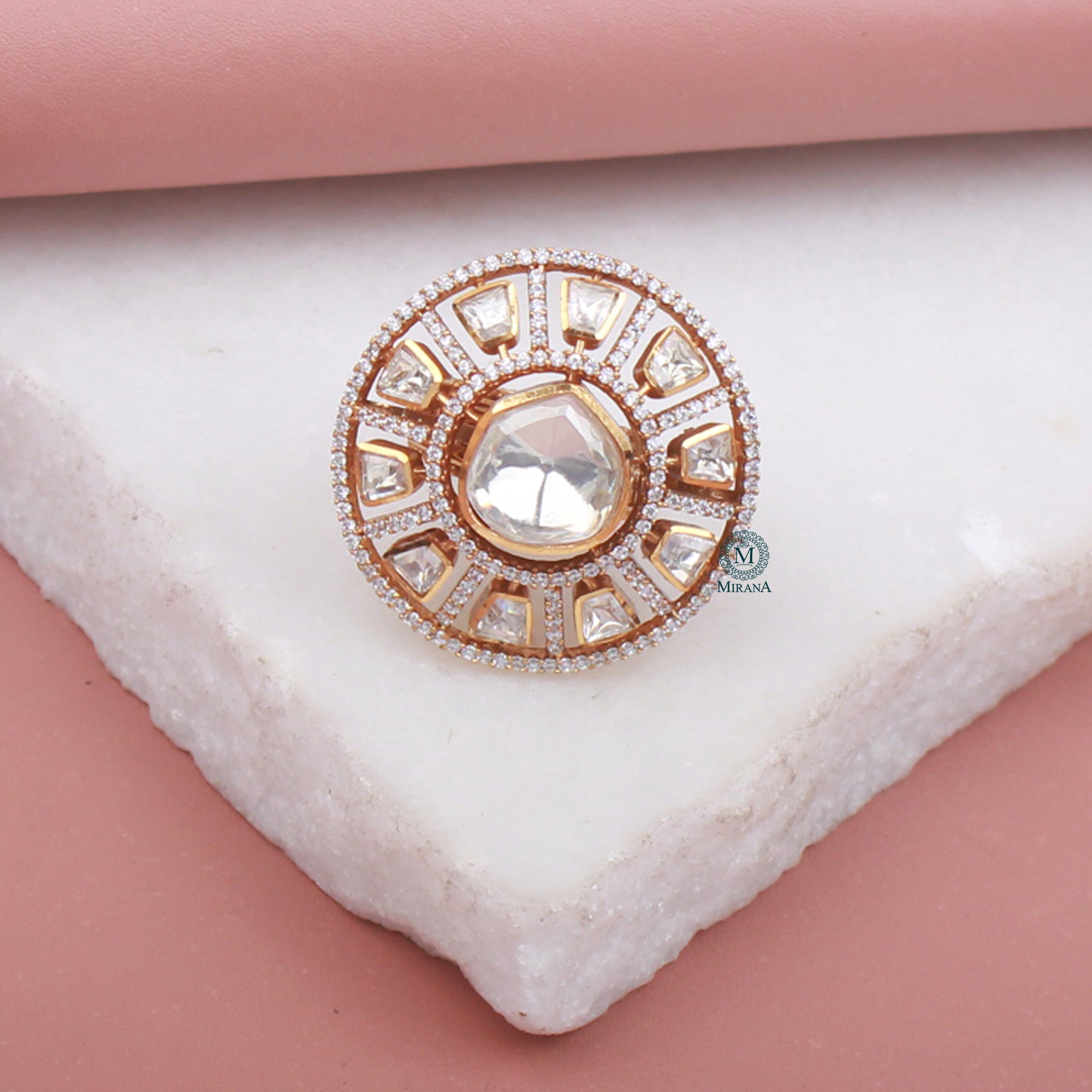 Avika Polki Designer Ring