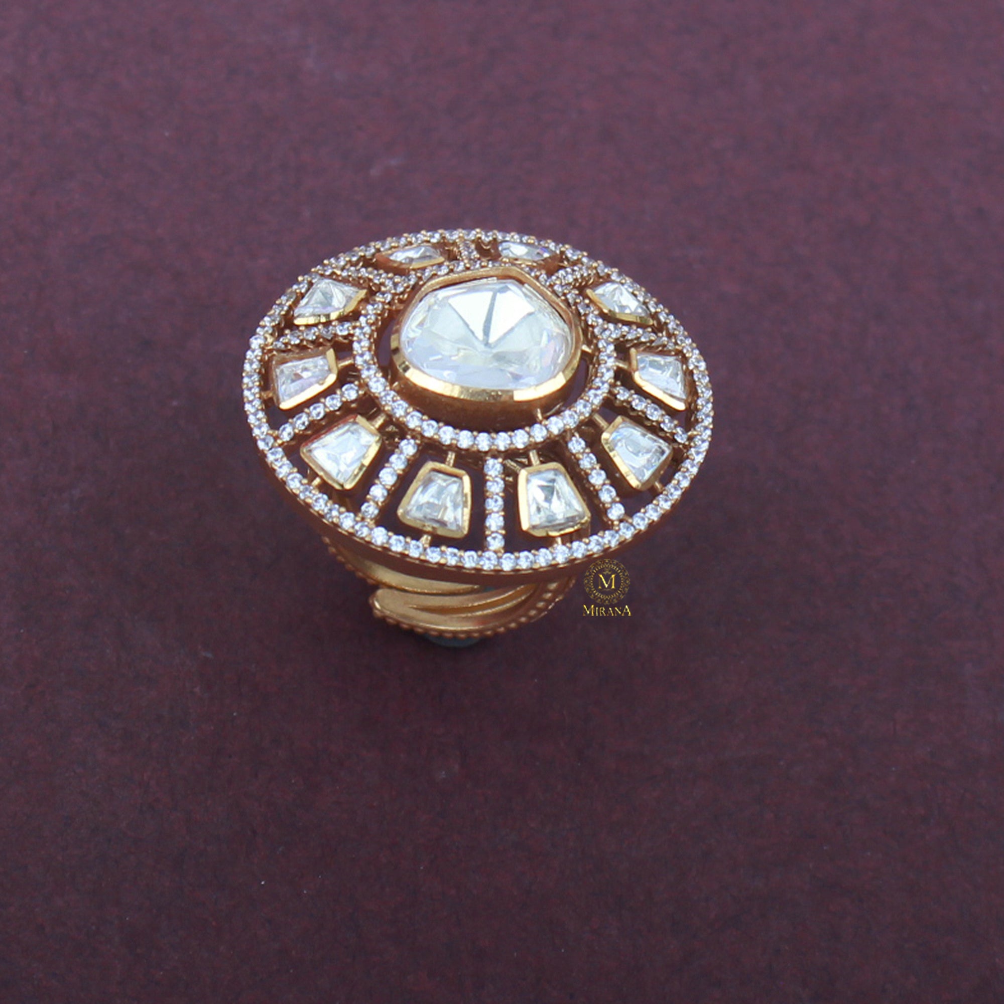 Avika Polki Designer Ring