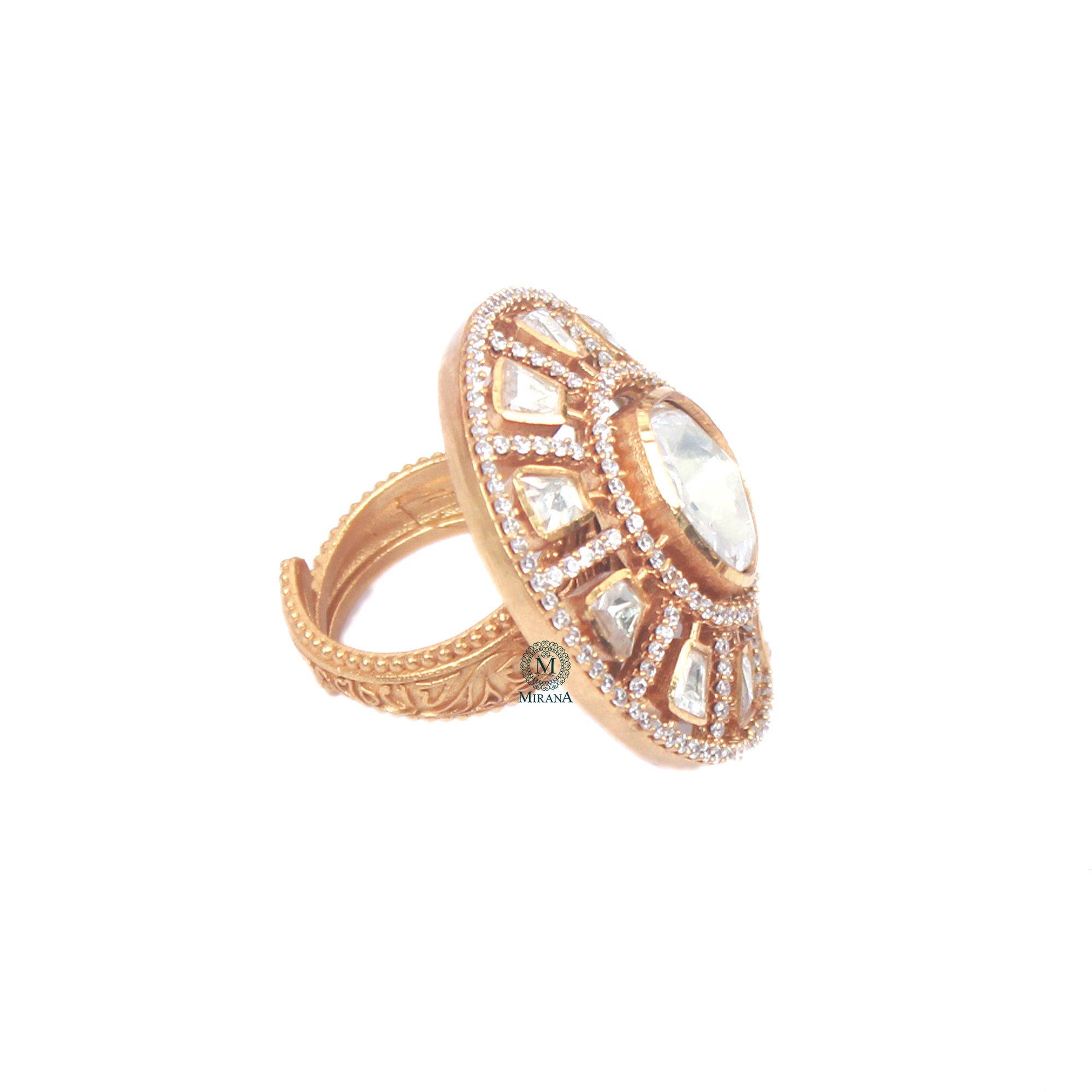 Avika Polki Designer Ring