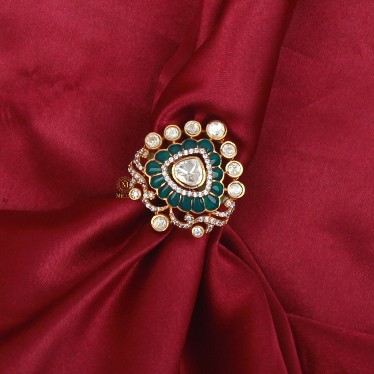 Kaarvi Polki Designer Ring