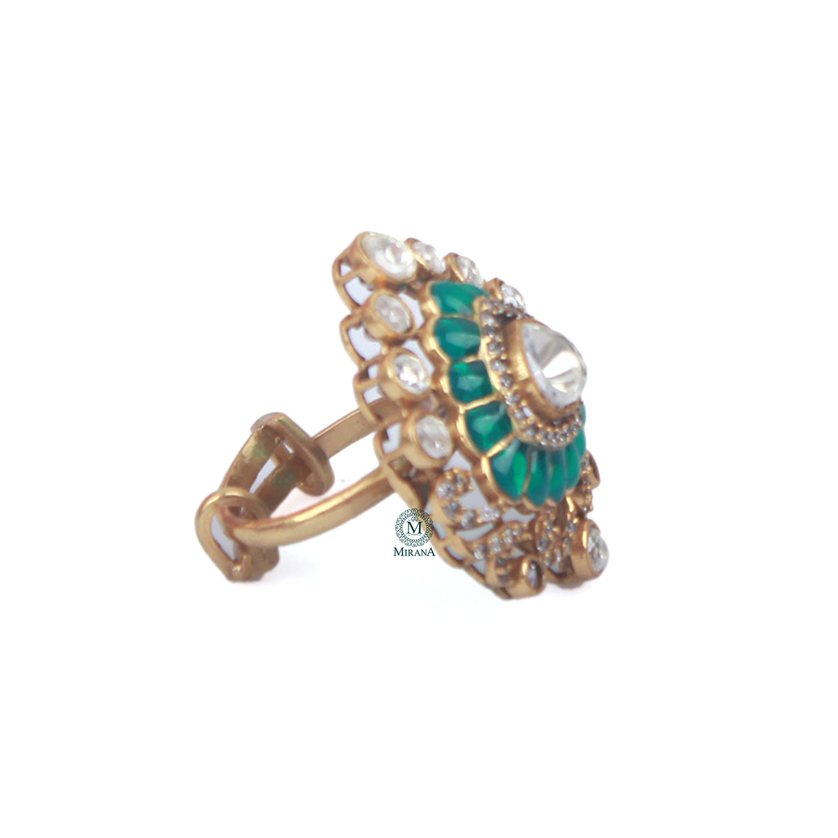 Kaarvi Polki Designer Ring