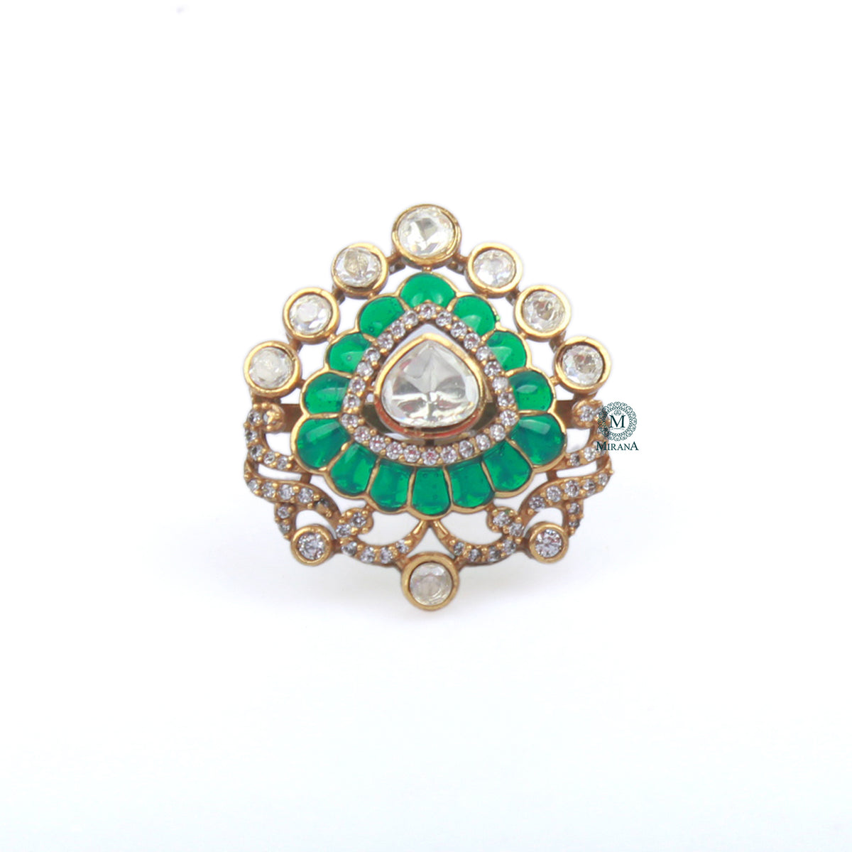 Kaarvi Polki Designer Ring
