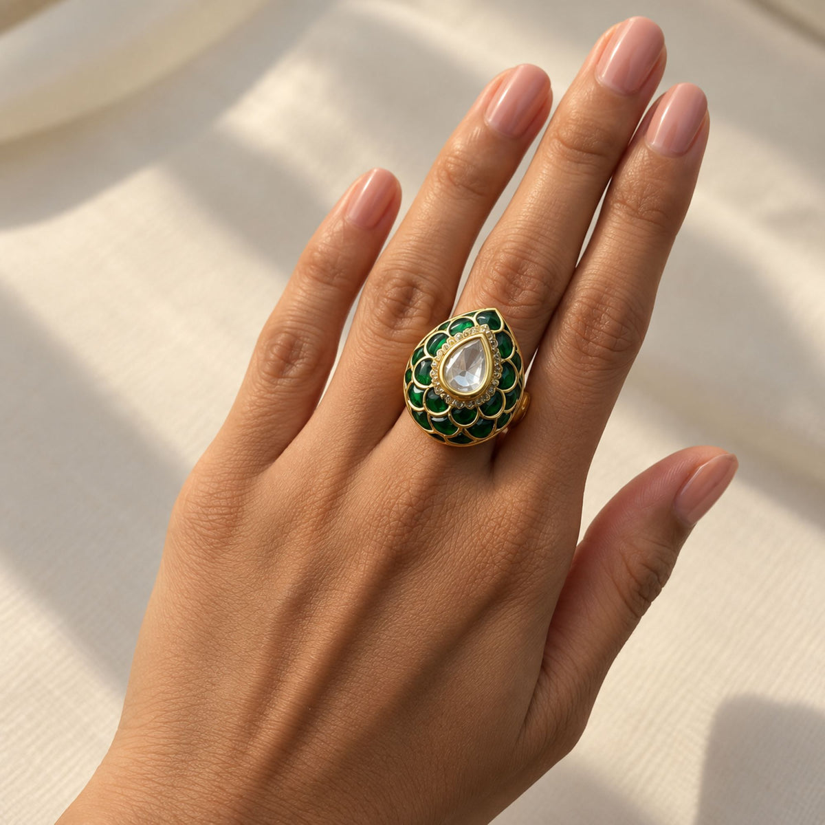Vedika Polki Designer Ring