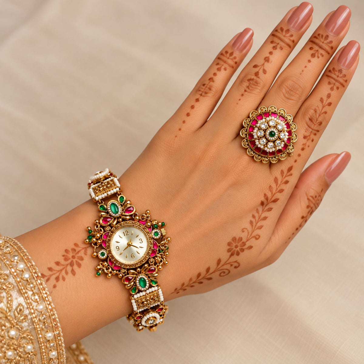 Dhara Antique Watch Ring Combo