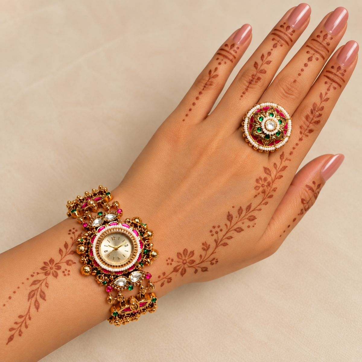 Yaani Antique Watch Ring Combo