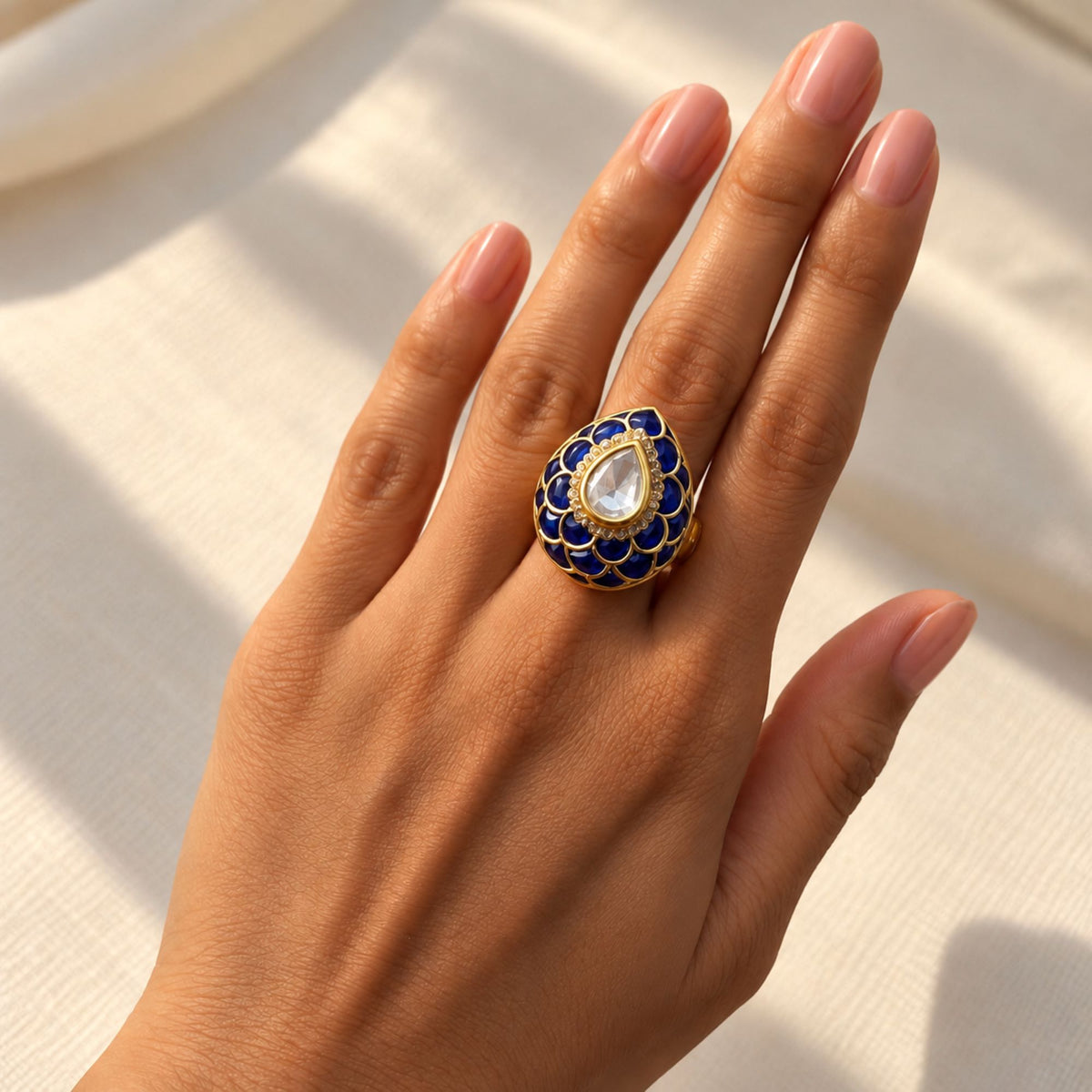 Vedika Polki Designer Ring