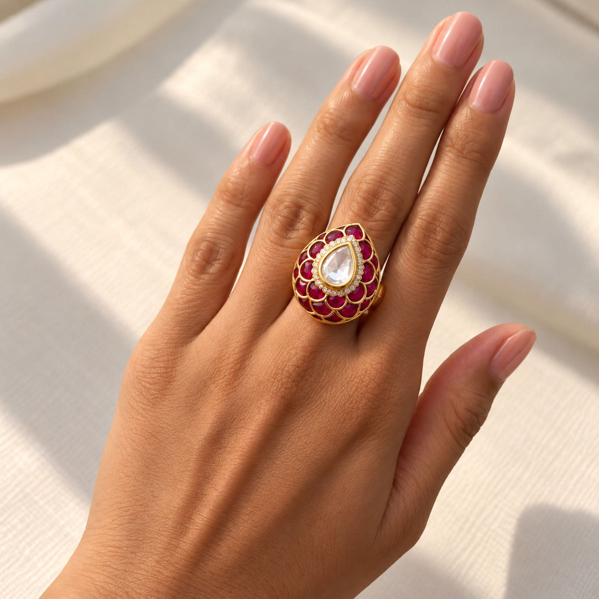 Vedika Polki Designer Ring