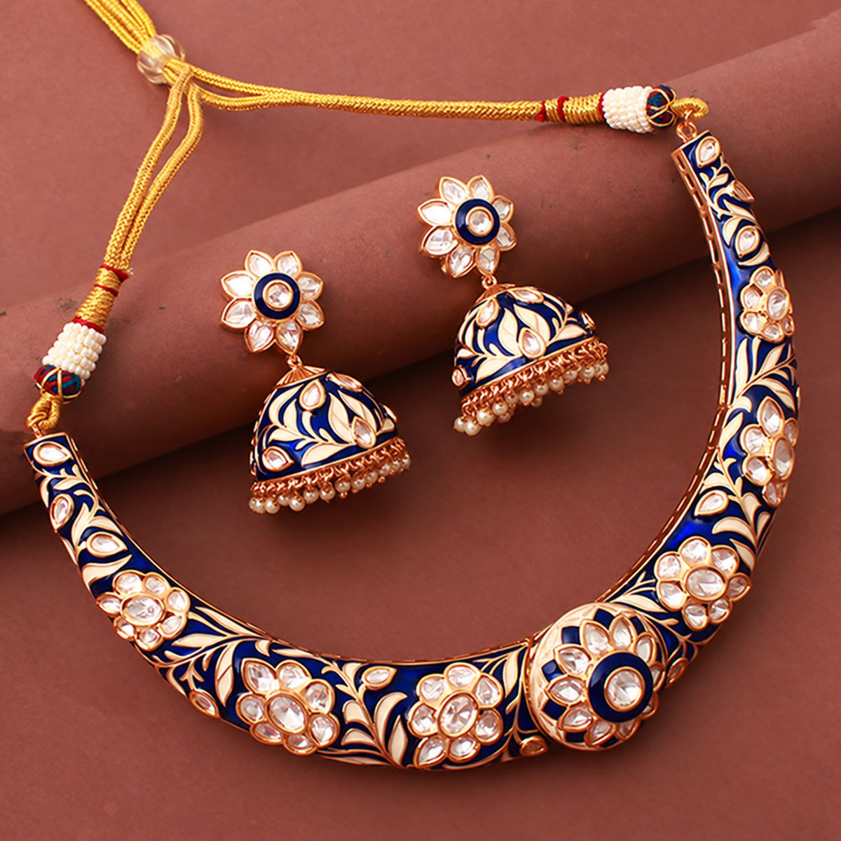 Devishi Polki Husli Designer Necklace Set