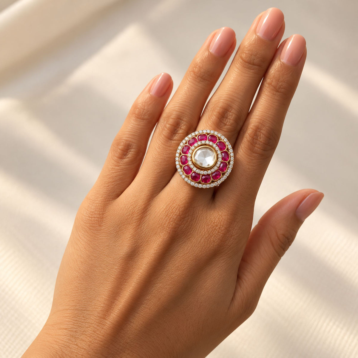 Yutika Polki Designer Ring
