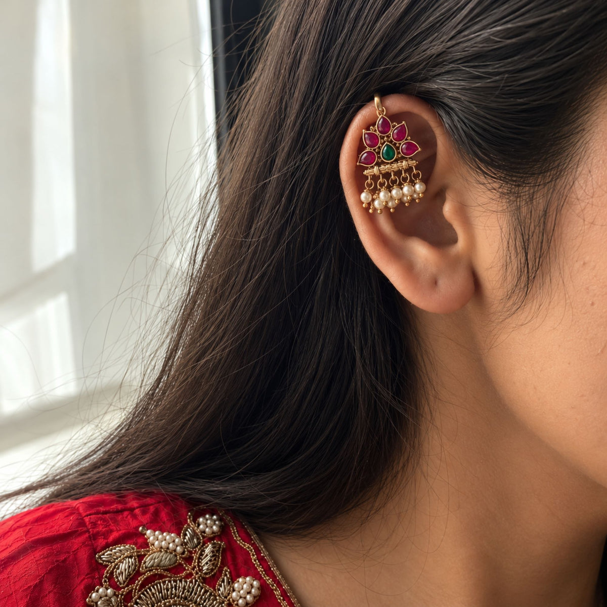 Vrishita Antique Bugadi Earrings