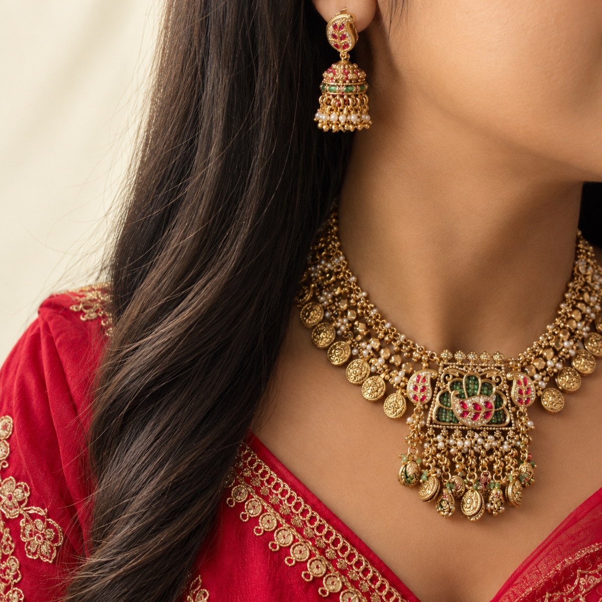 Sayani Antique Designer Necklace Set
