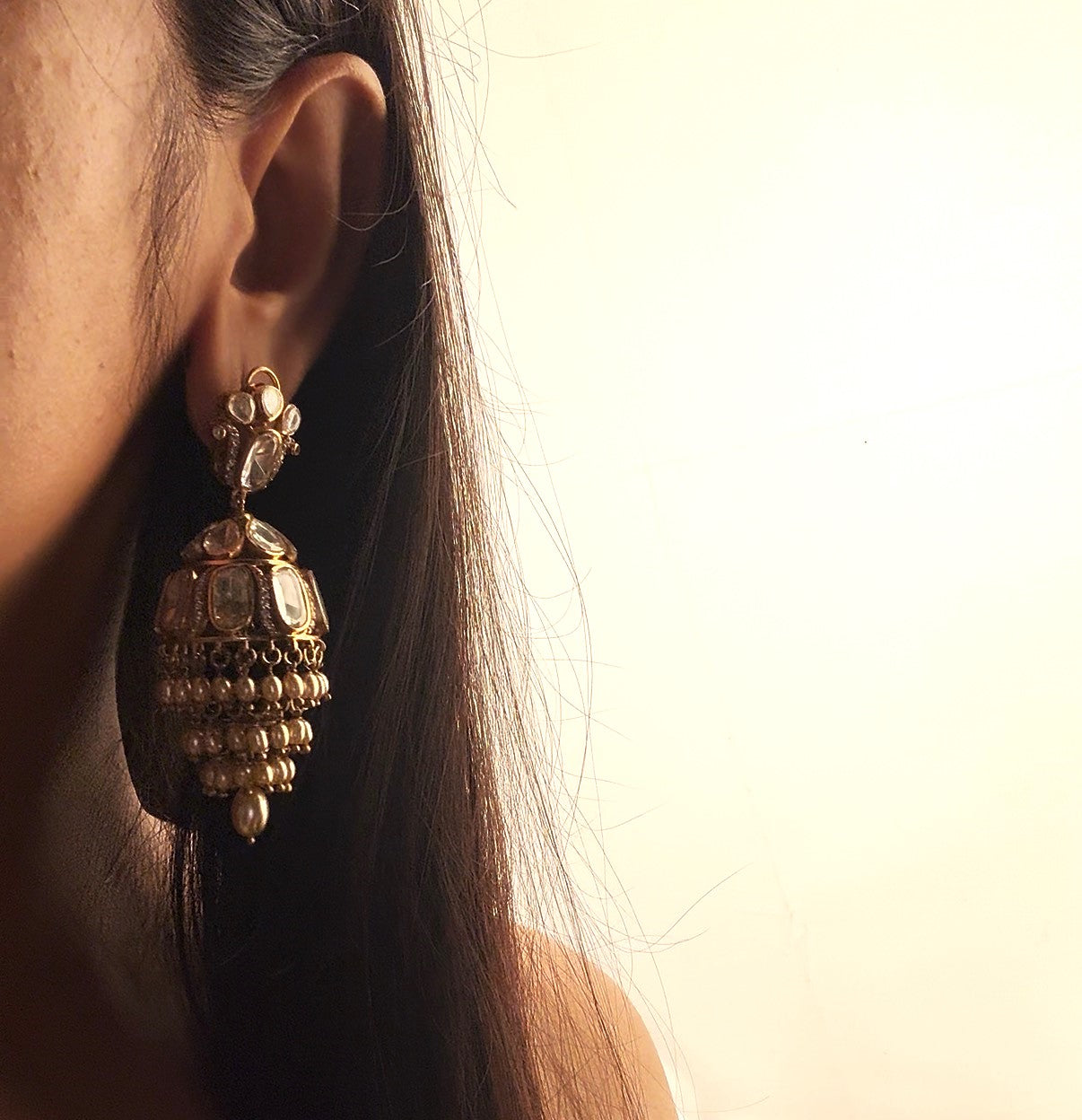 Pihu Moissanite Designer Jhumkas