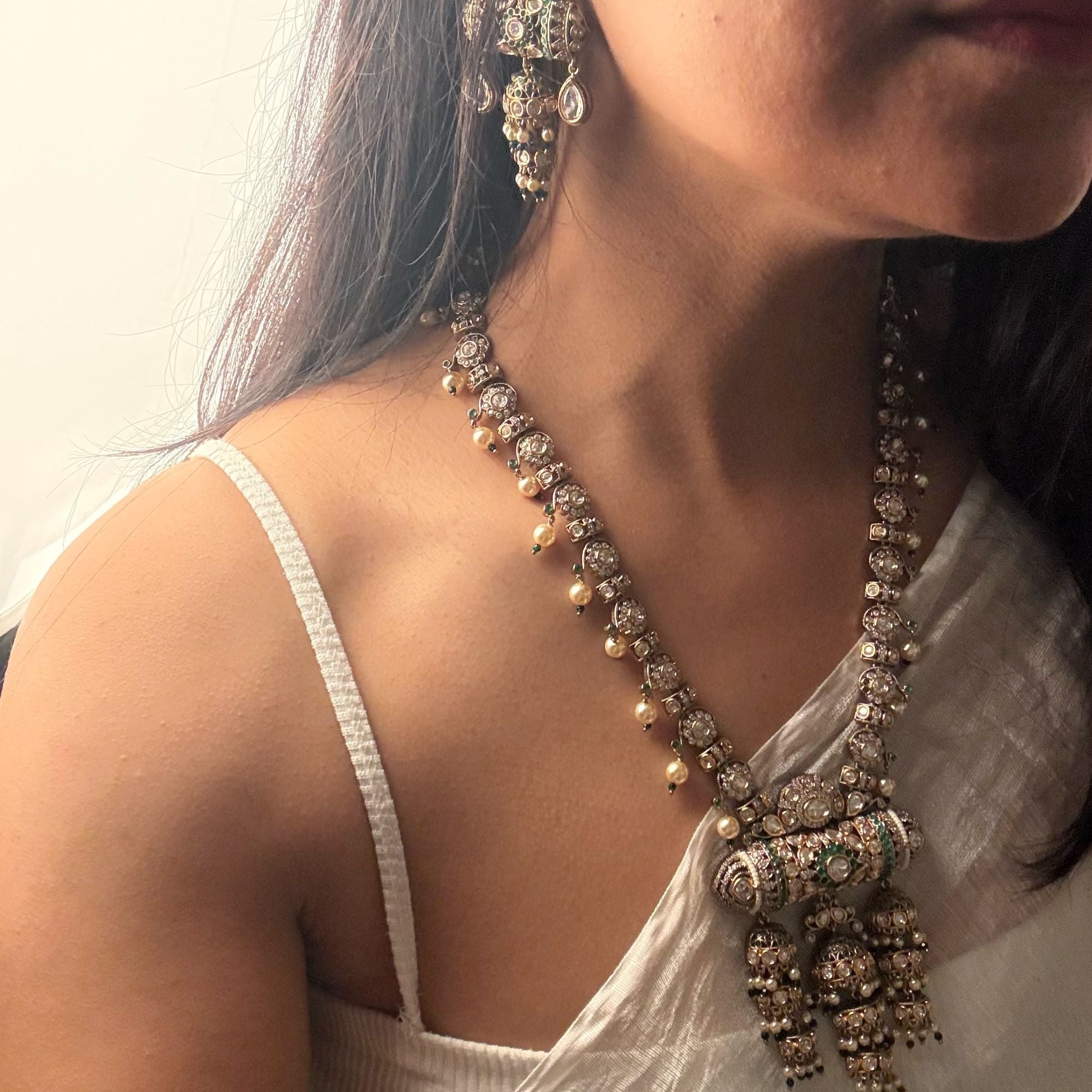 Dulari Polki Long Necklace Set