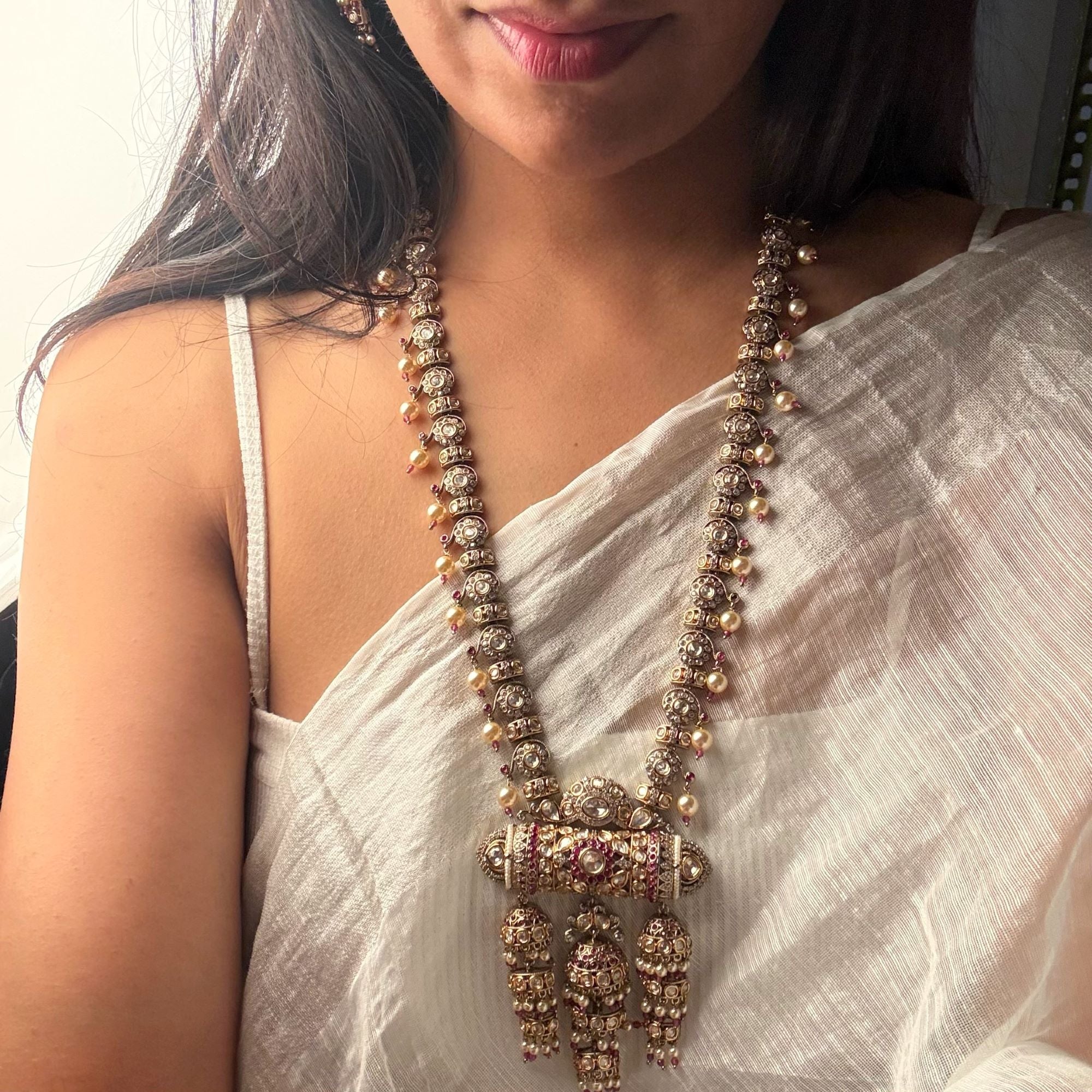 Dulari Polki Long Necklace Set