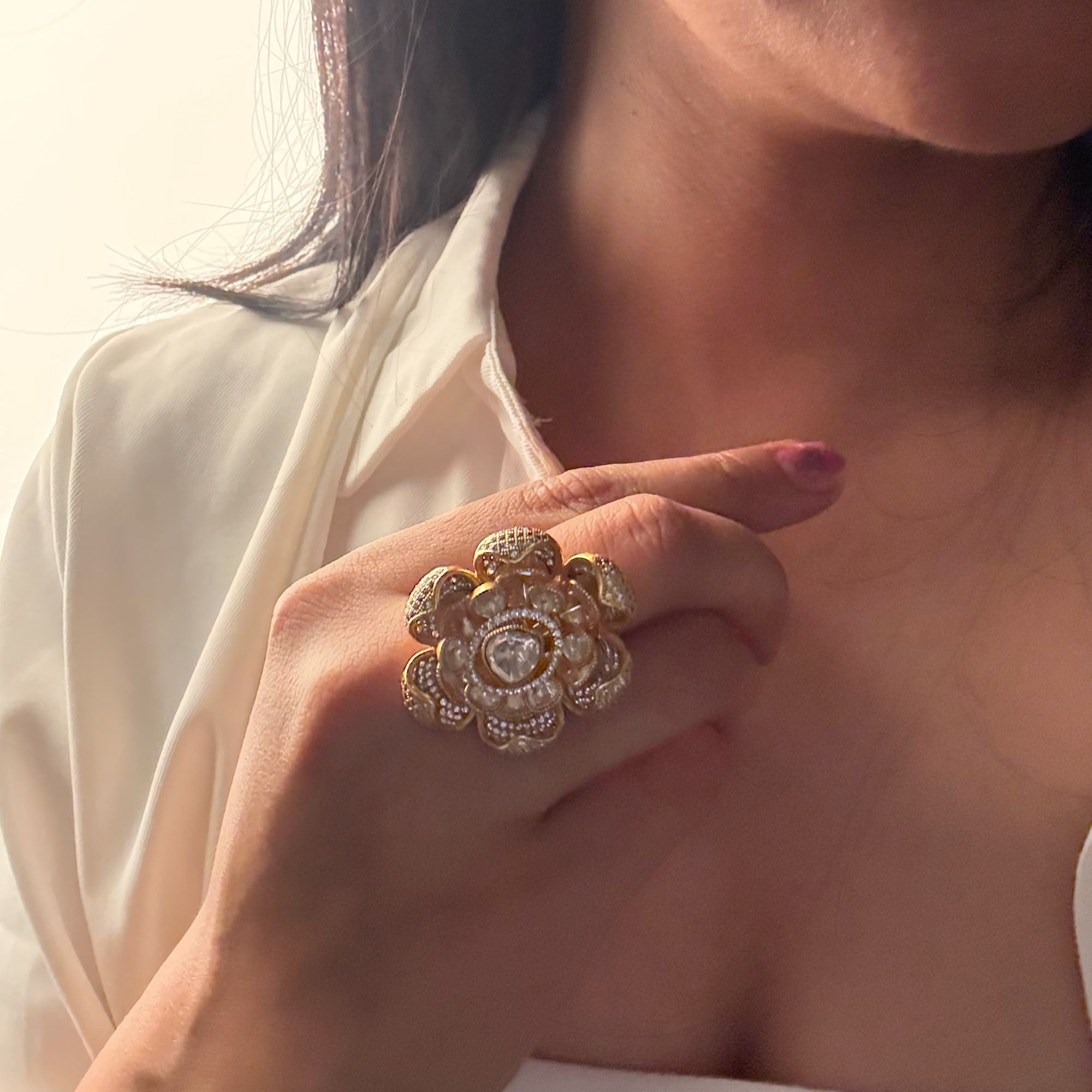 Mishti Moissanite Designer Ring