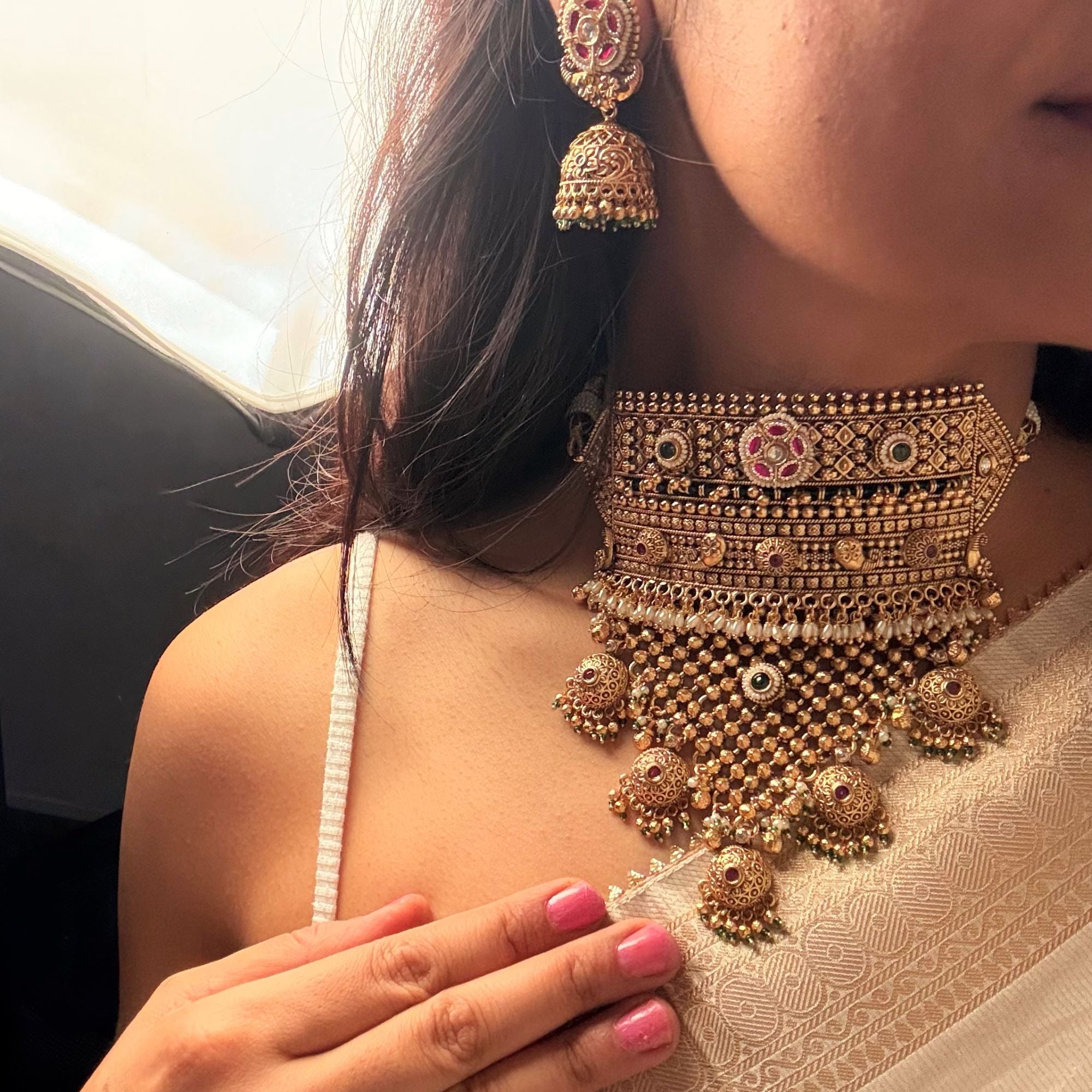 Maanvi Antique Bridal Designer Choker Set