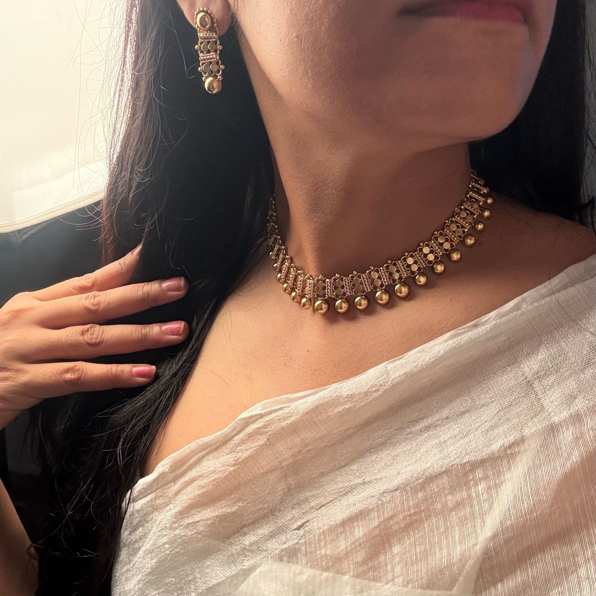 Kasturi Antique Desinger Necklace Set