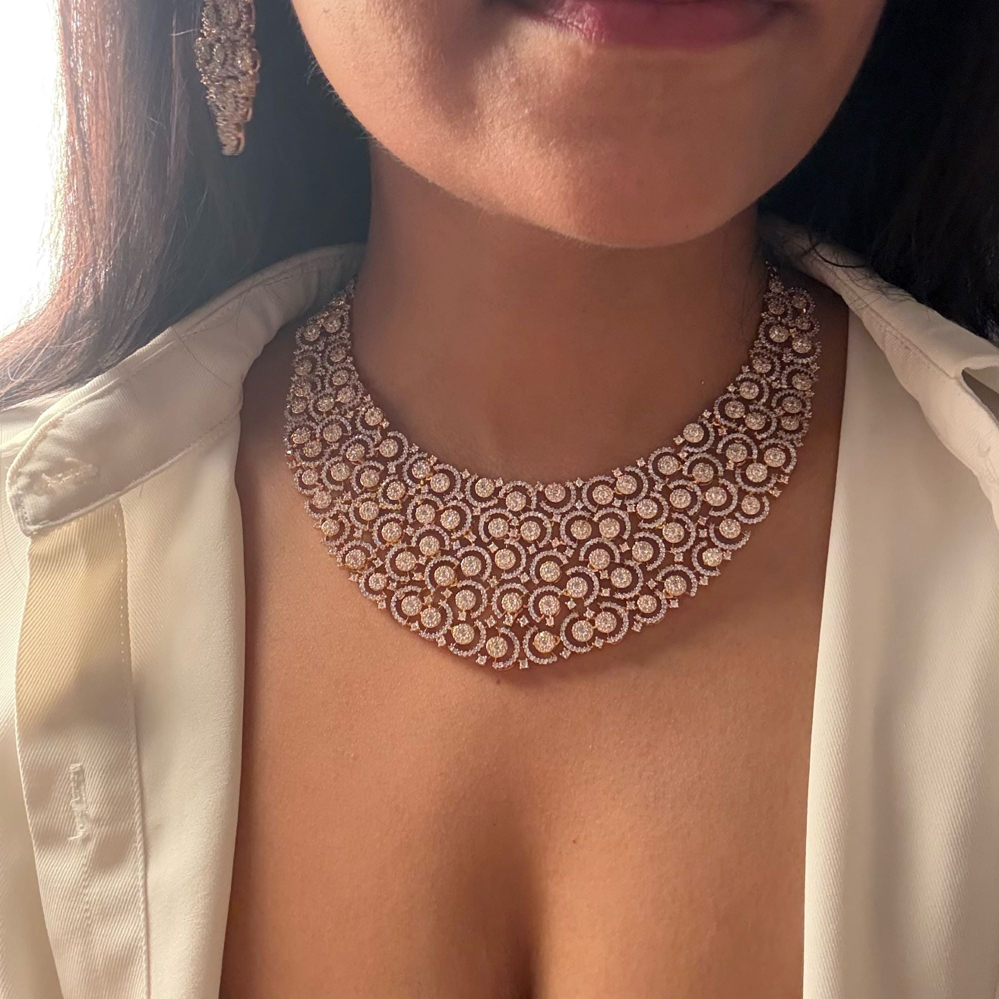 Droovi CZ Bridal Necklace Set