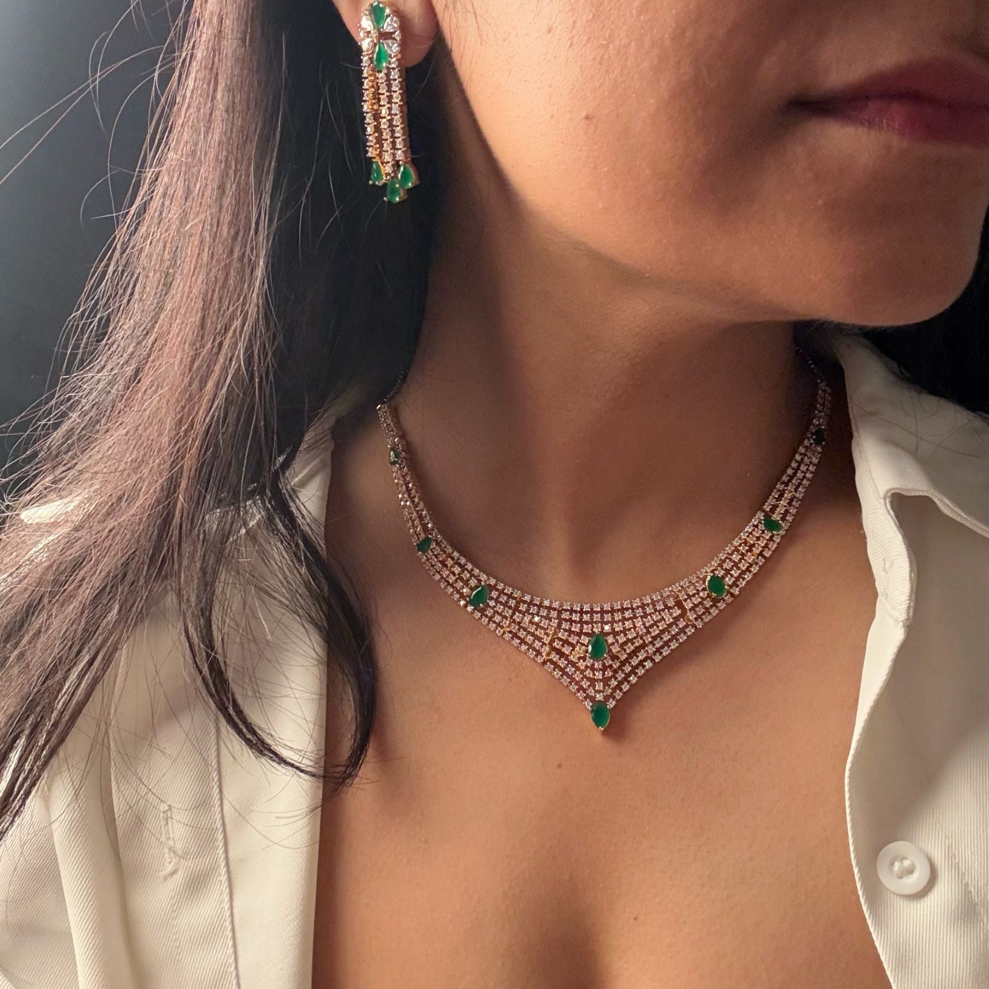 Dania CZ Designer Necklace Set