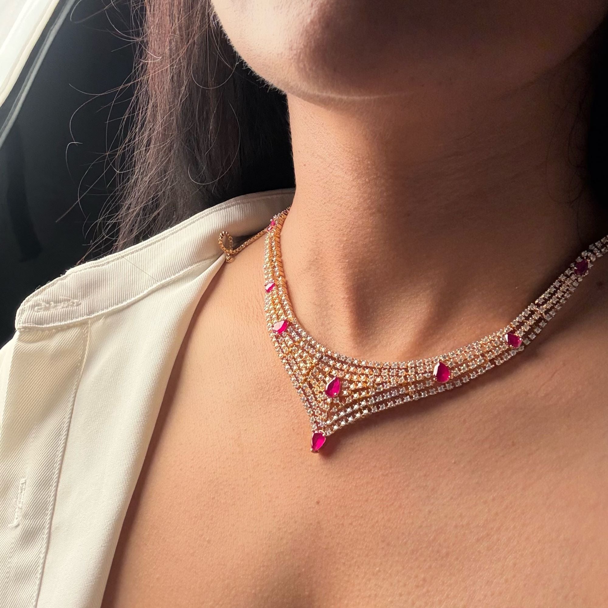 Dania CZ Designer Necklace Set