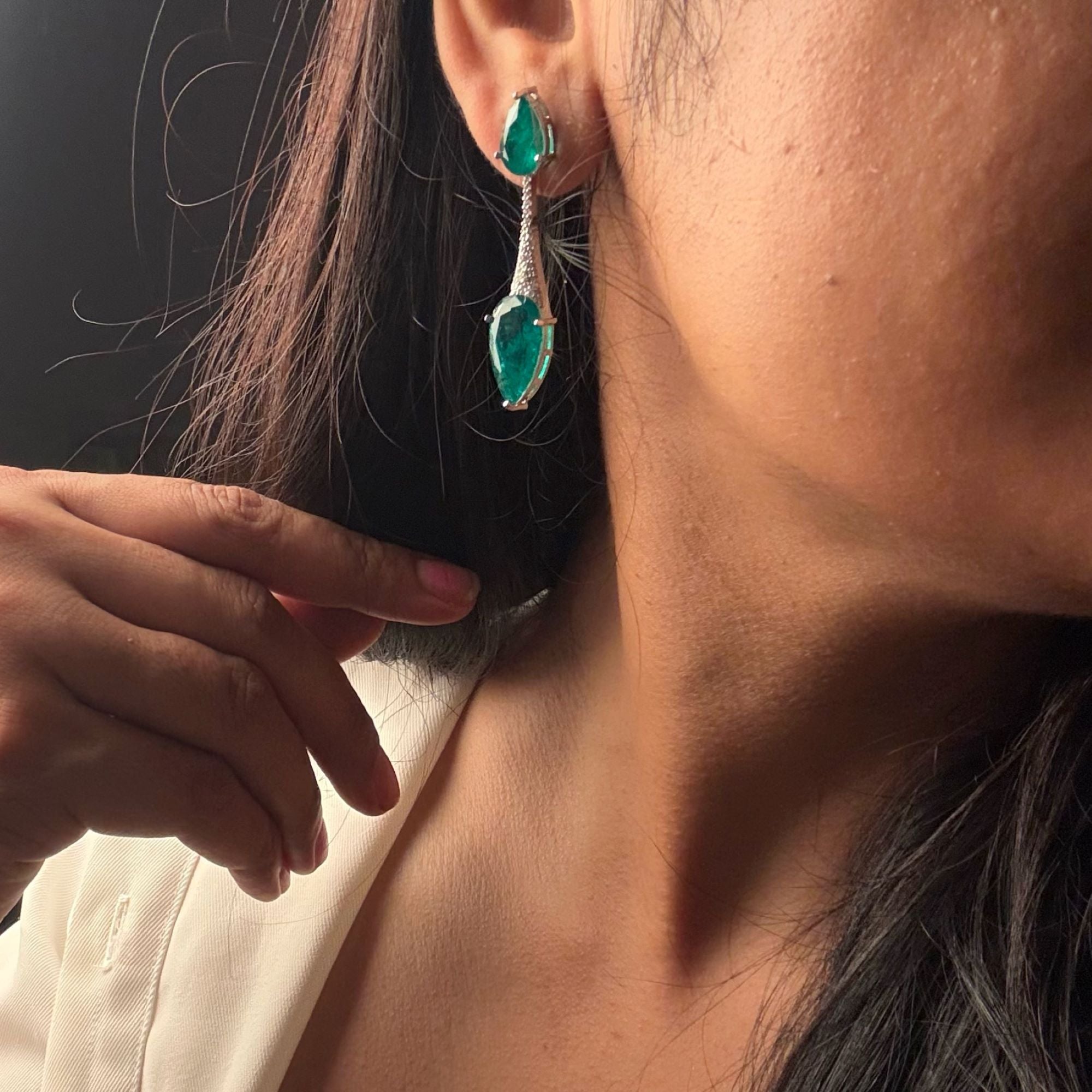 Jiya CZ Designer Earrings