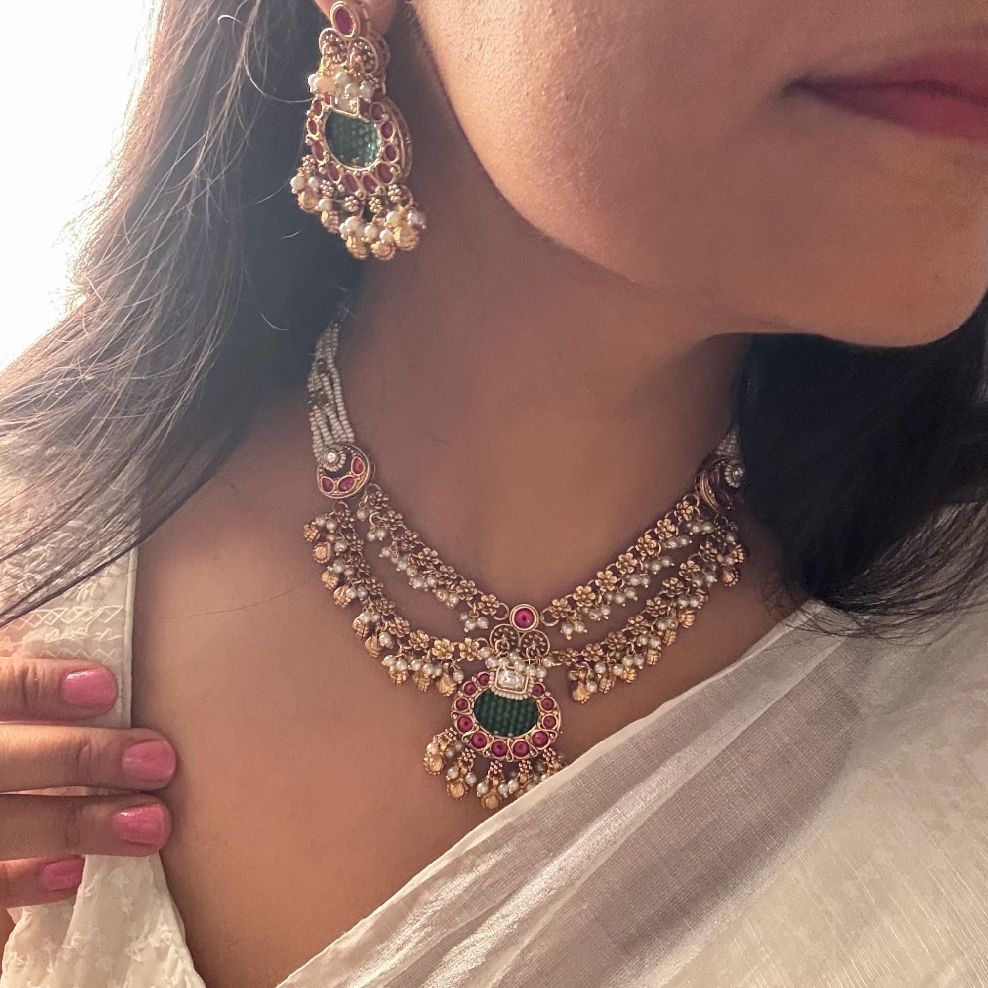 Hetal Antique Layered Necklace Set