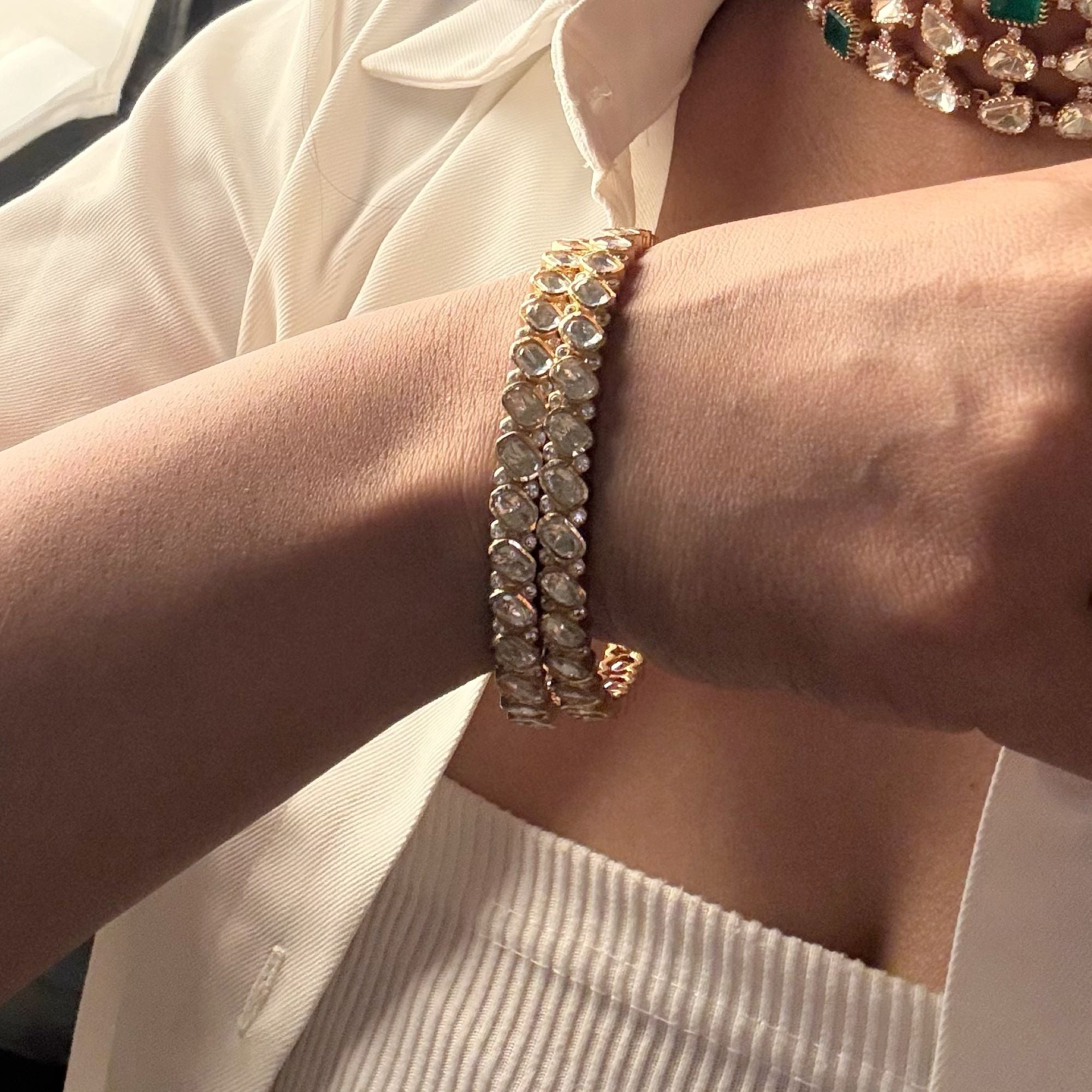 Hetal Moissanite Designer Bangles