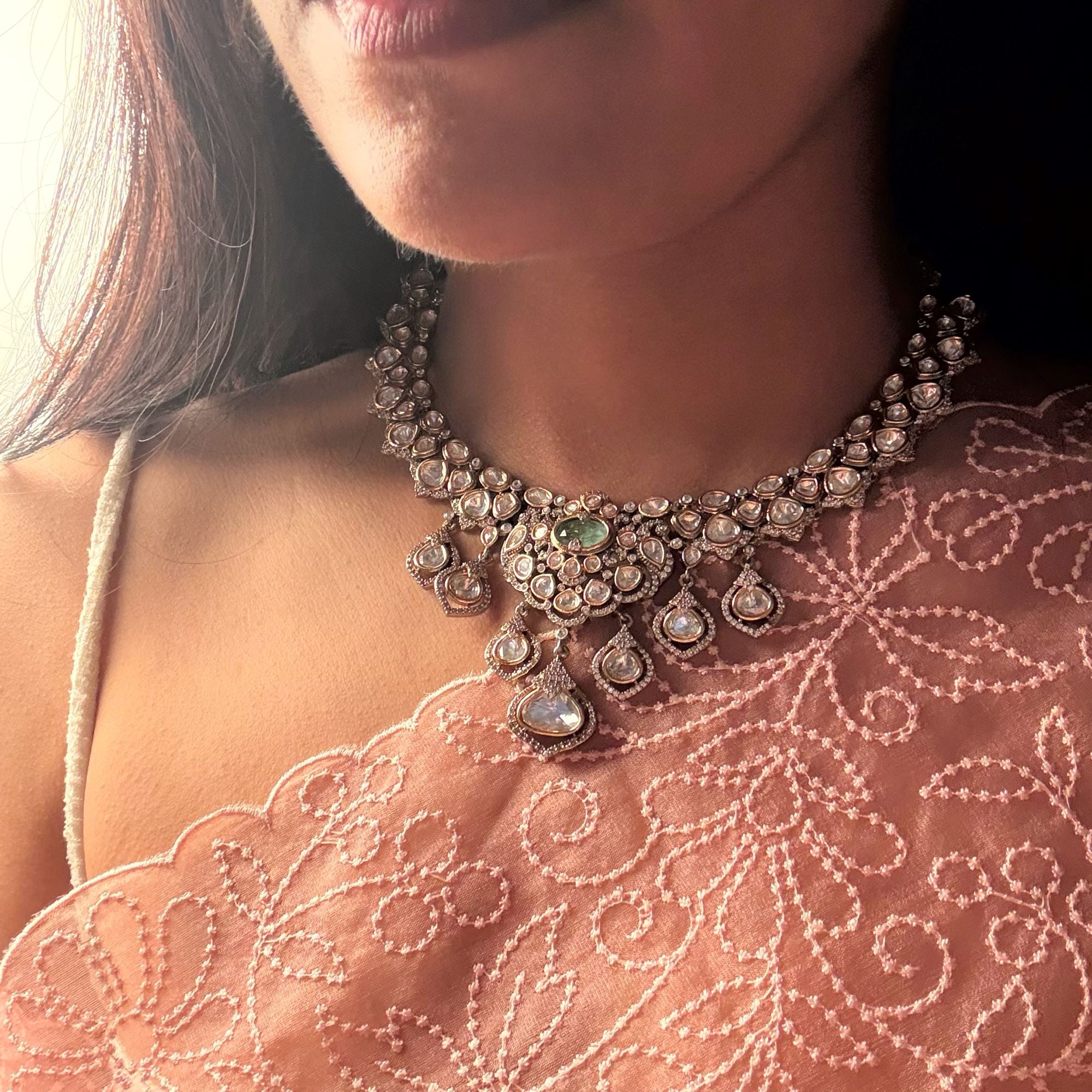 Sanaya Polki Designer Necklace Set