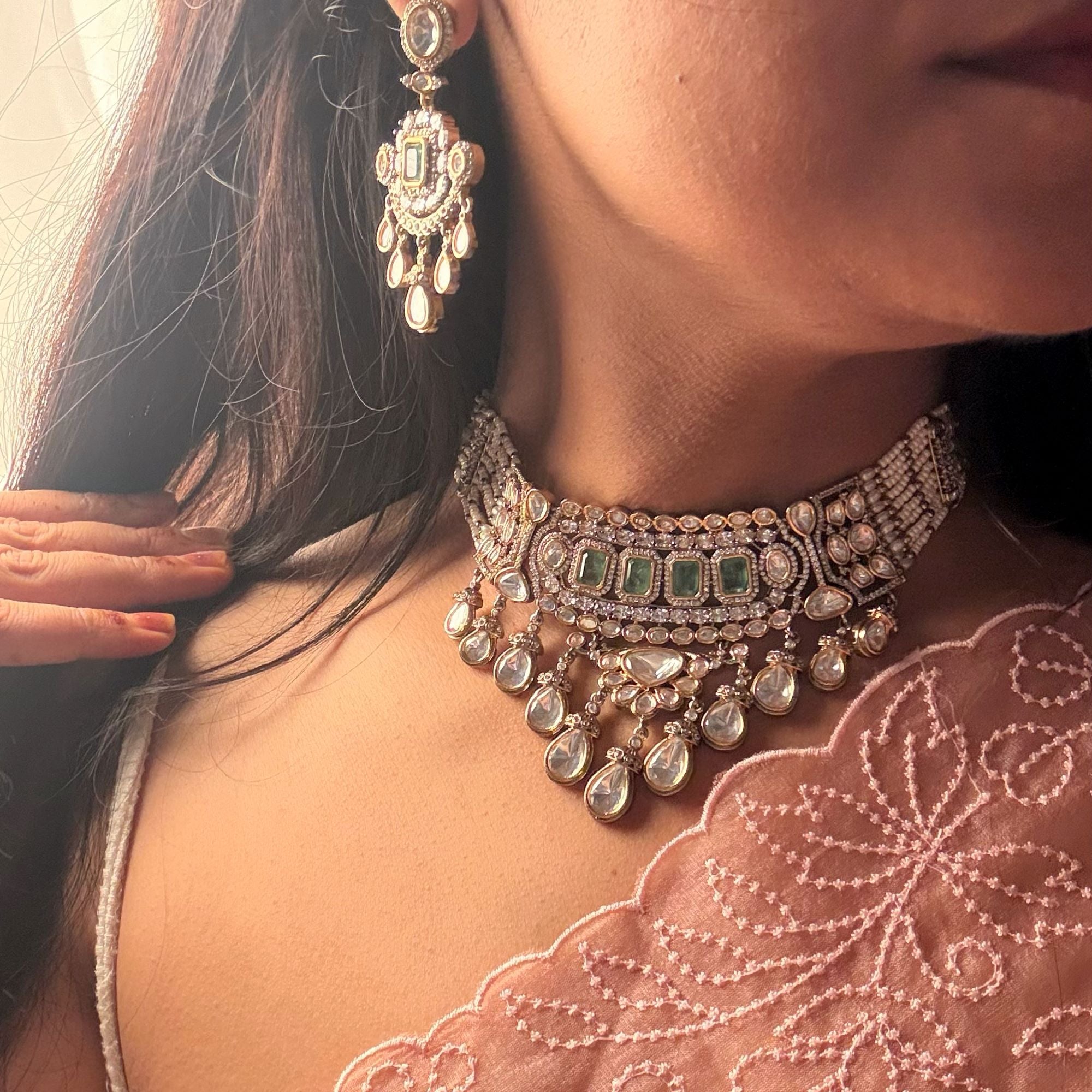 Kiyana Polki Designer Choker Set
