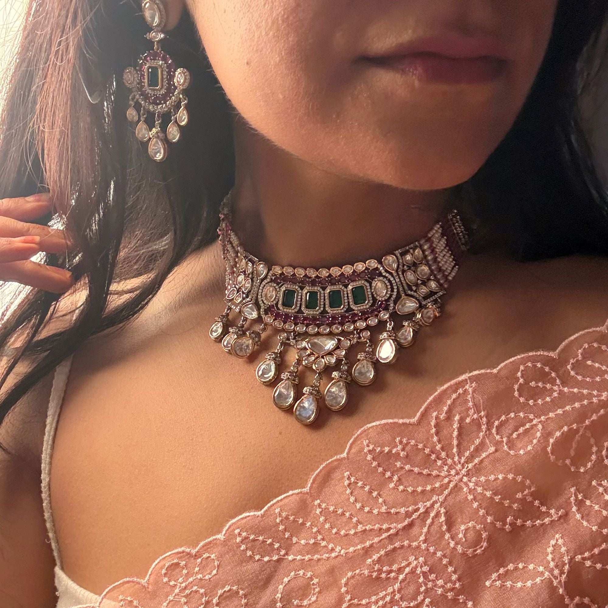 Kiyana Polki Designer Choker Set