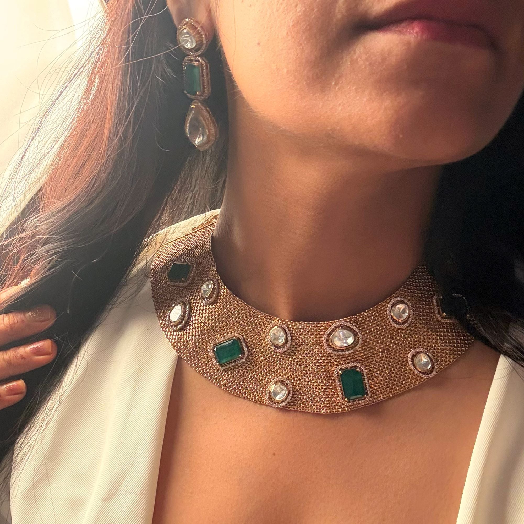 Devanshi Polki Designer Necklace Set