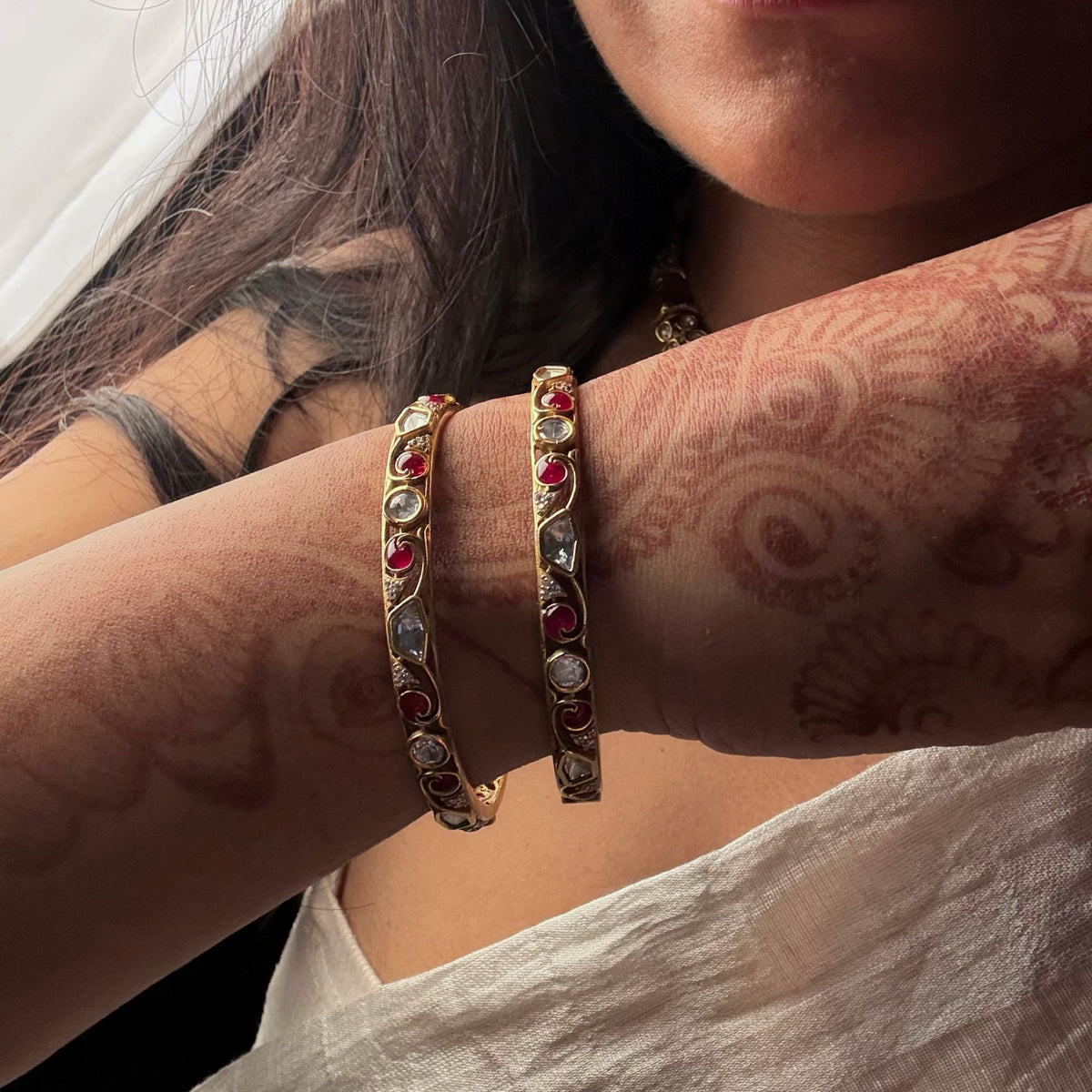 Ritamba Antique Polki Bangles