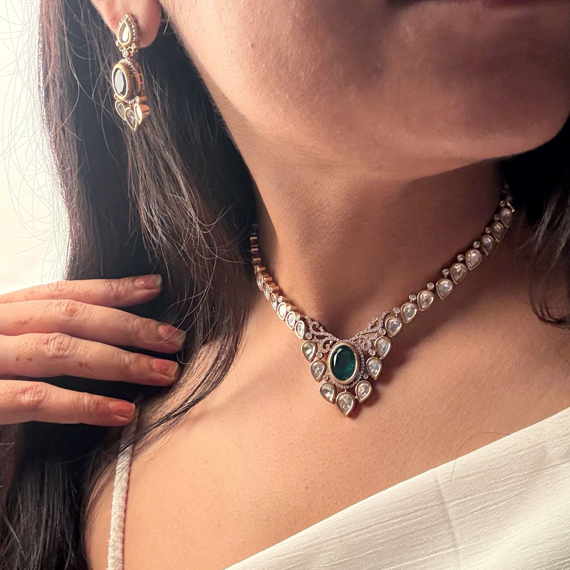 Arika Polki Designer Necklace Set