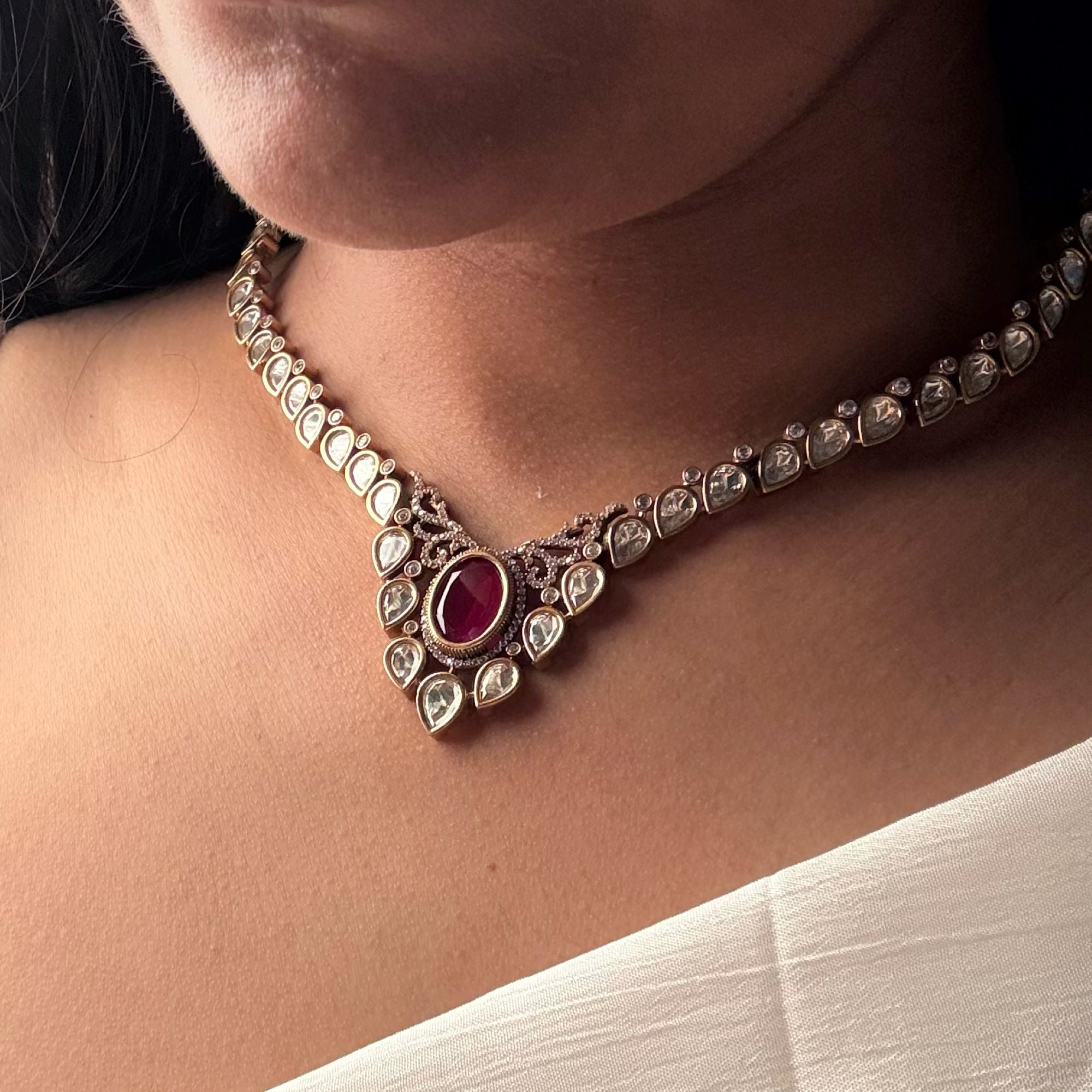 Arika Polki Designer Necklace Set