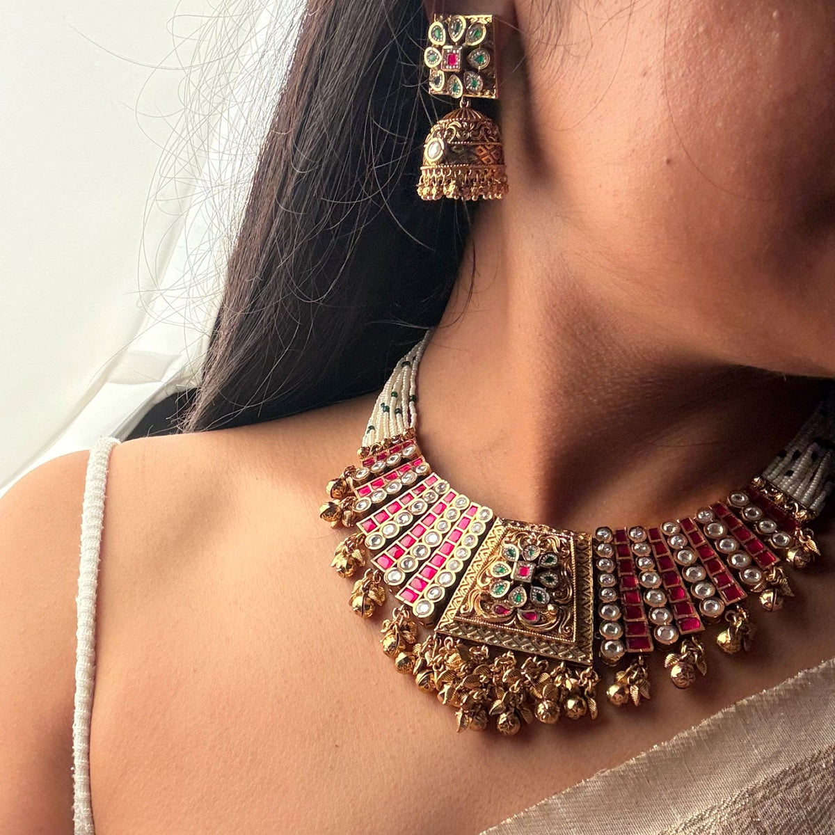 Devishi Antique Bridal Necklace Set