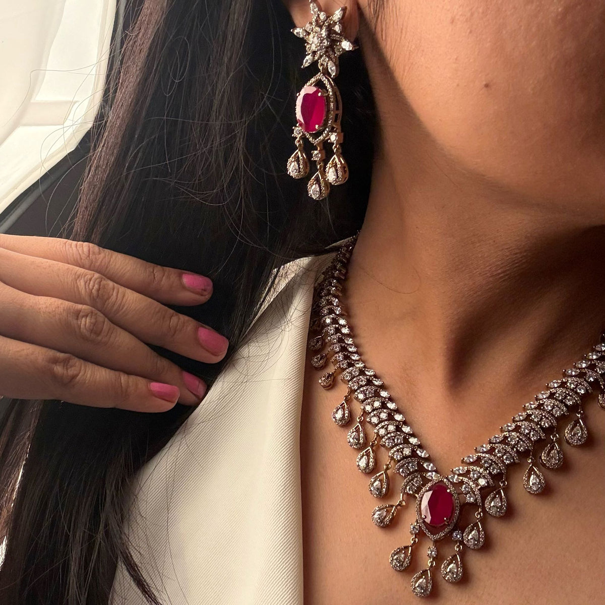 Neera CZ Designer Necklace Set