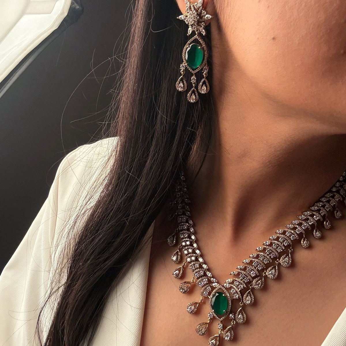 Neera CZ Designer Necklace Set