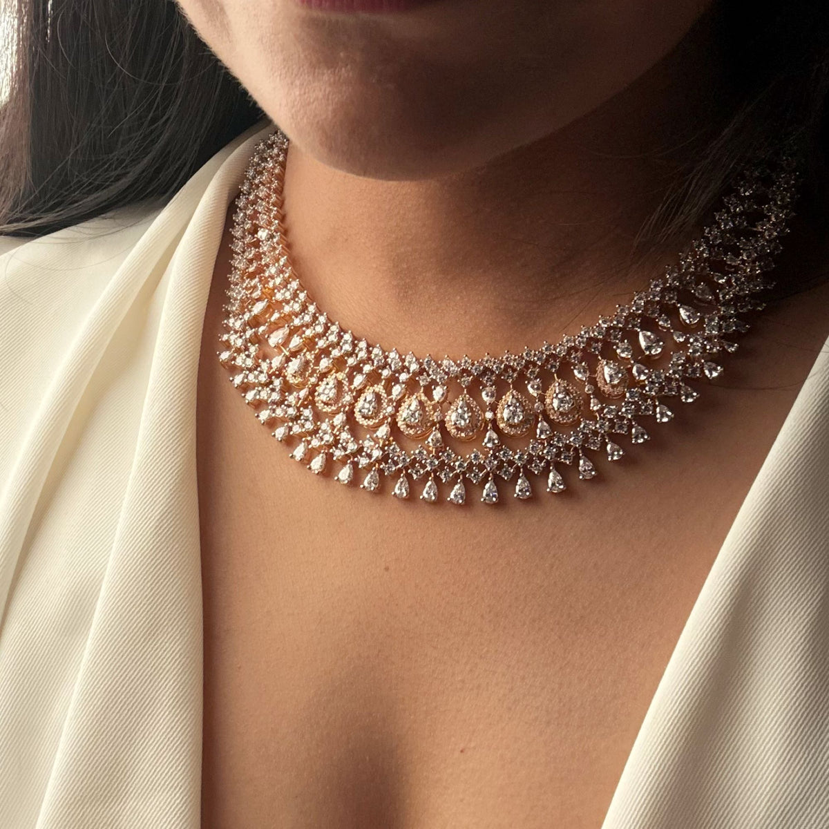 Sherin CZ Bridal Necklace Set