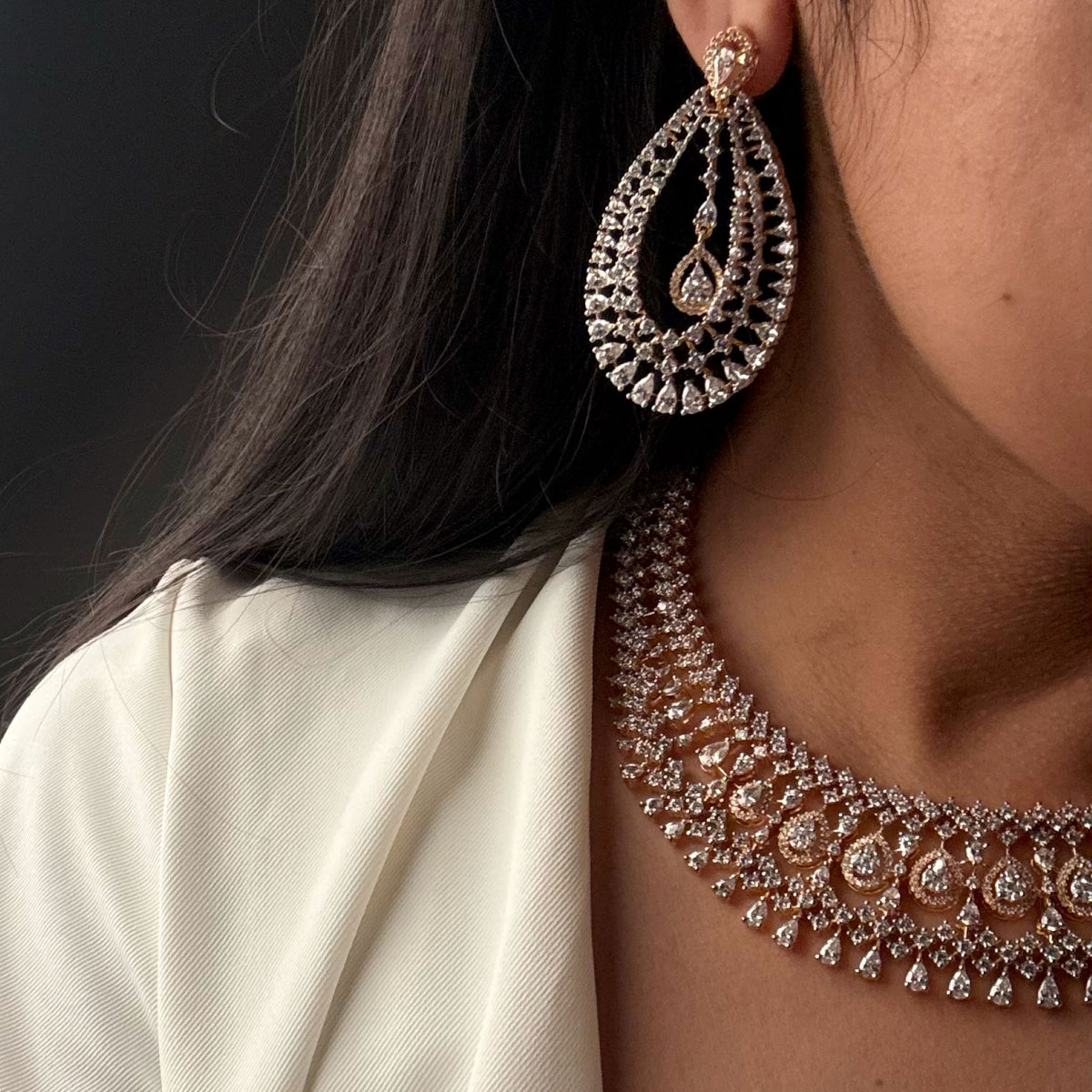 Sherin CZ Bridal Necklace Set