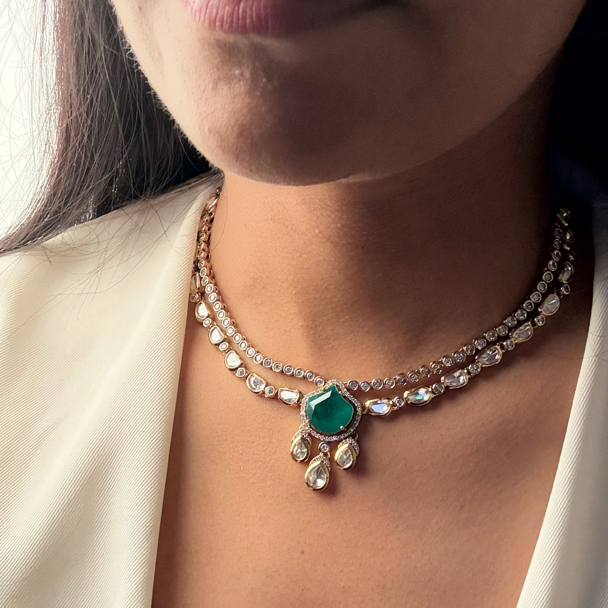 Avnishi Polki Layered Necklace Set