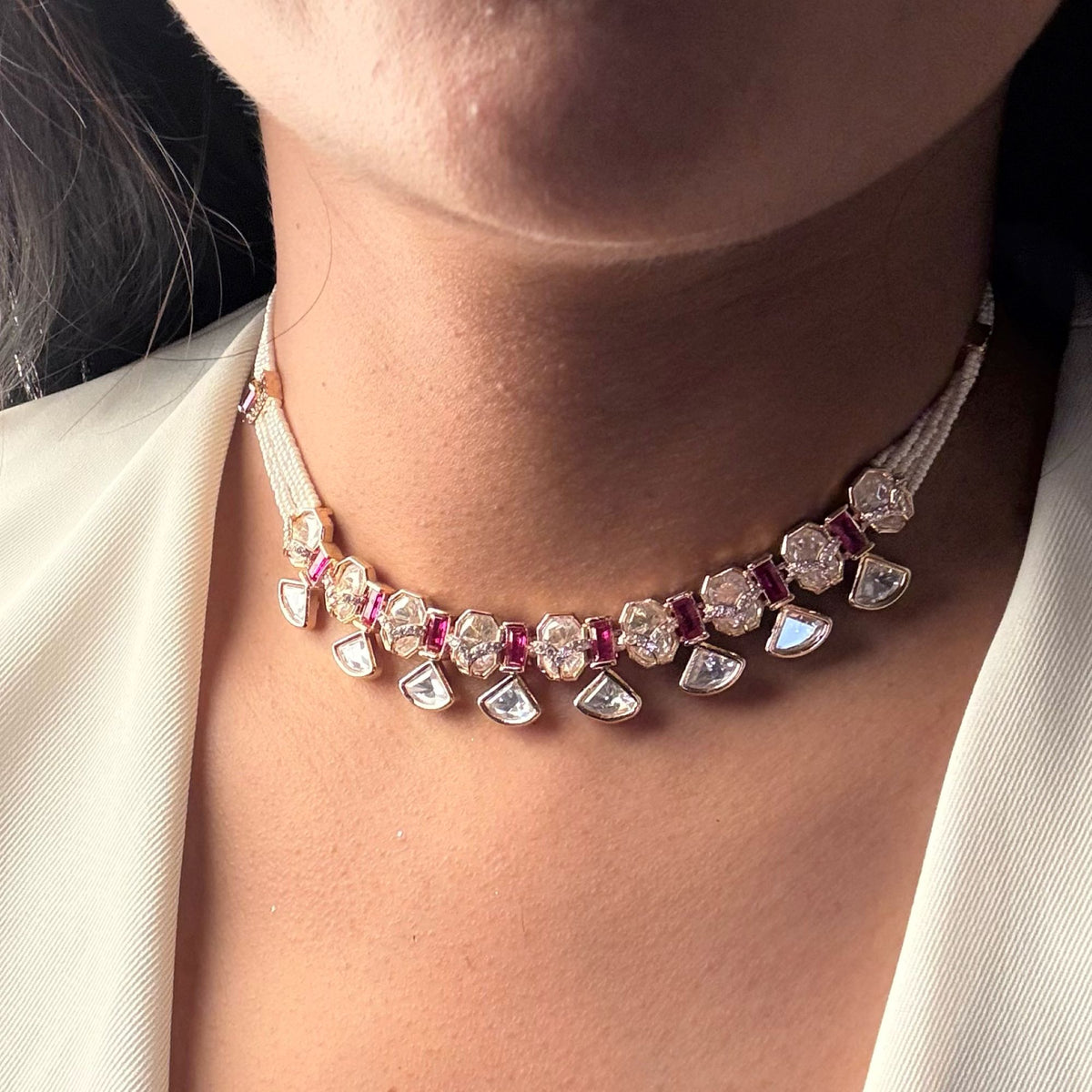 Vandishi Polki Designer Necklace Set