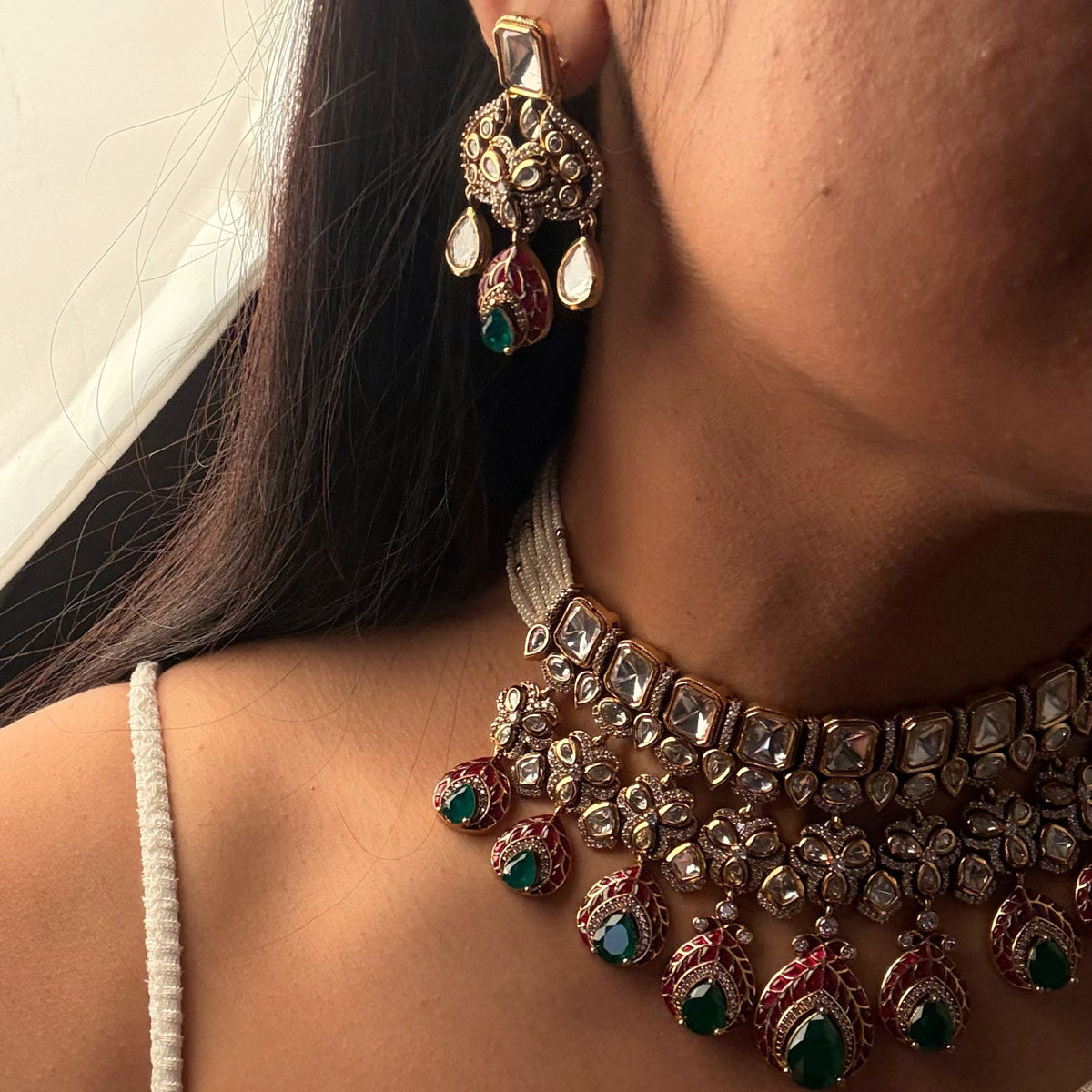 Yaniki Polki Bridal Choker Set