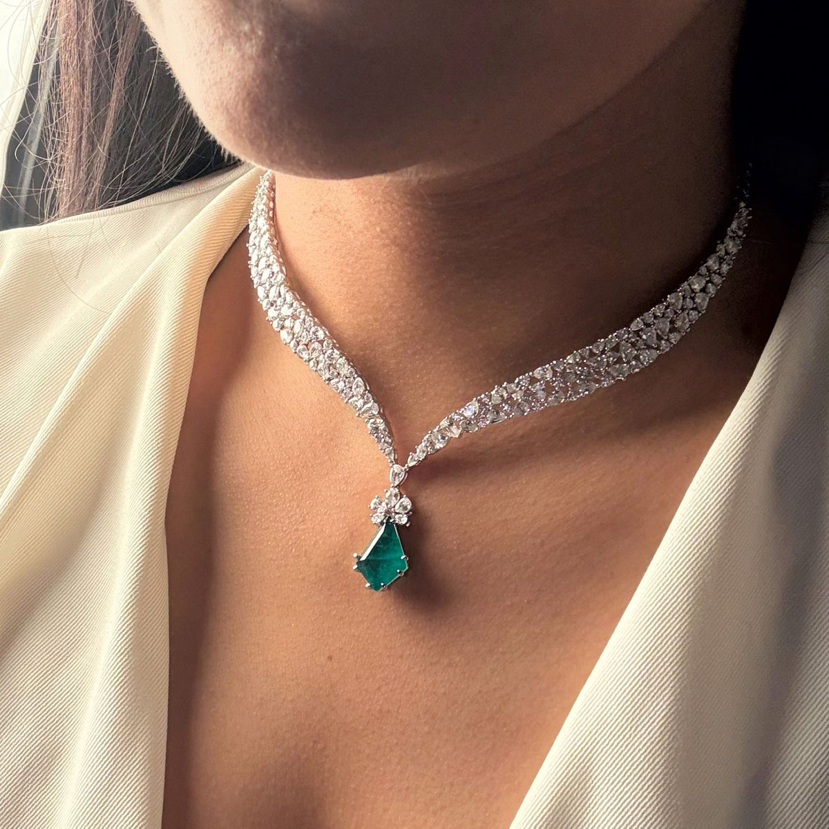 Jane CZ Designer Choker Set