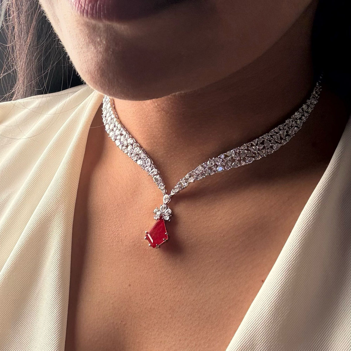 Jane CZ Designer Choker Set