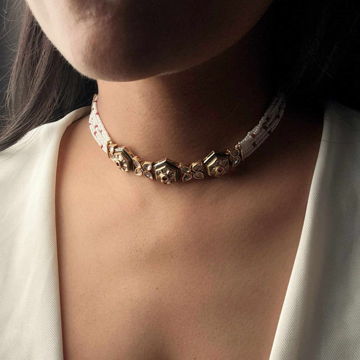 kashna Polki Designer Choker Set