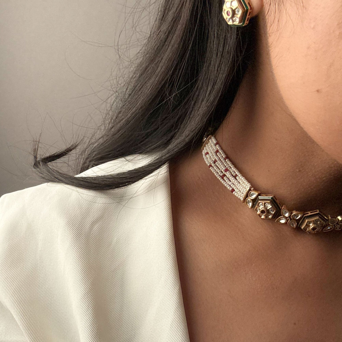 kashna Polki Designer Choker Set