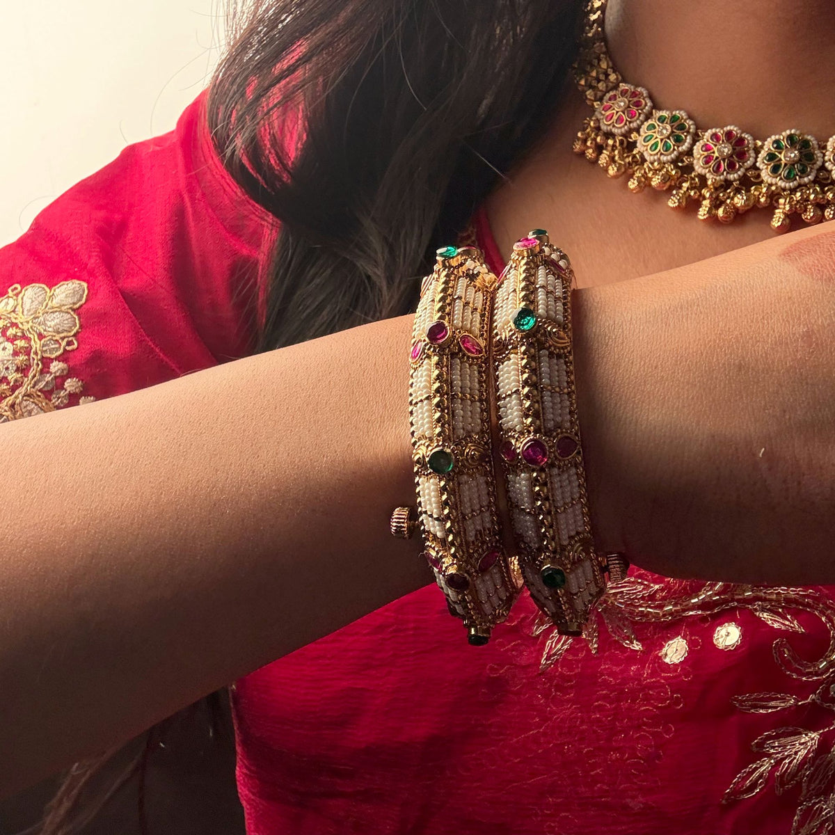 Kaveri Pearl Antique Designer Kadas