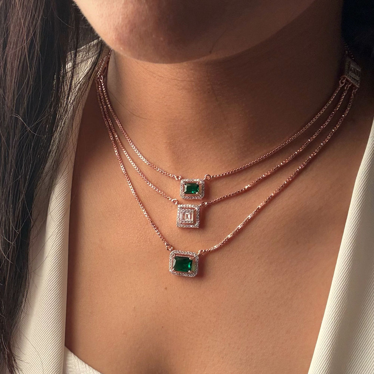 Laureal CZ Designer Necklace Set